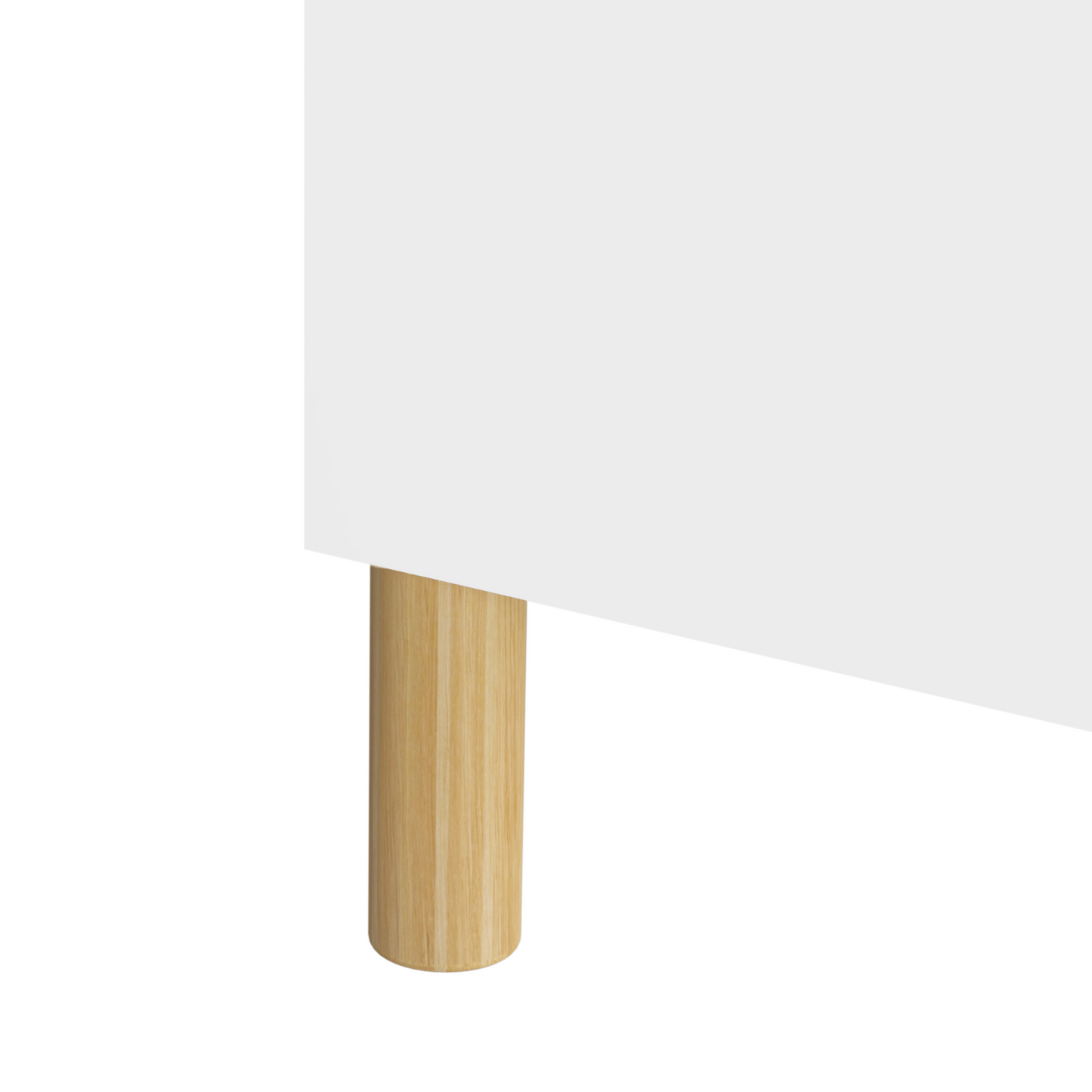 VIYET 51" Kids 4-Tier Bookcase, White MDF+Pine Legs Storage Organizer w/ Anti-Tipping Device (Nursery/Playroom Display Rack)