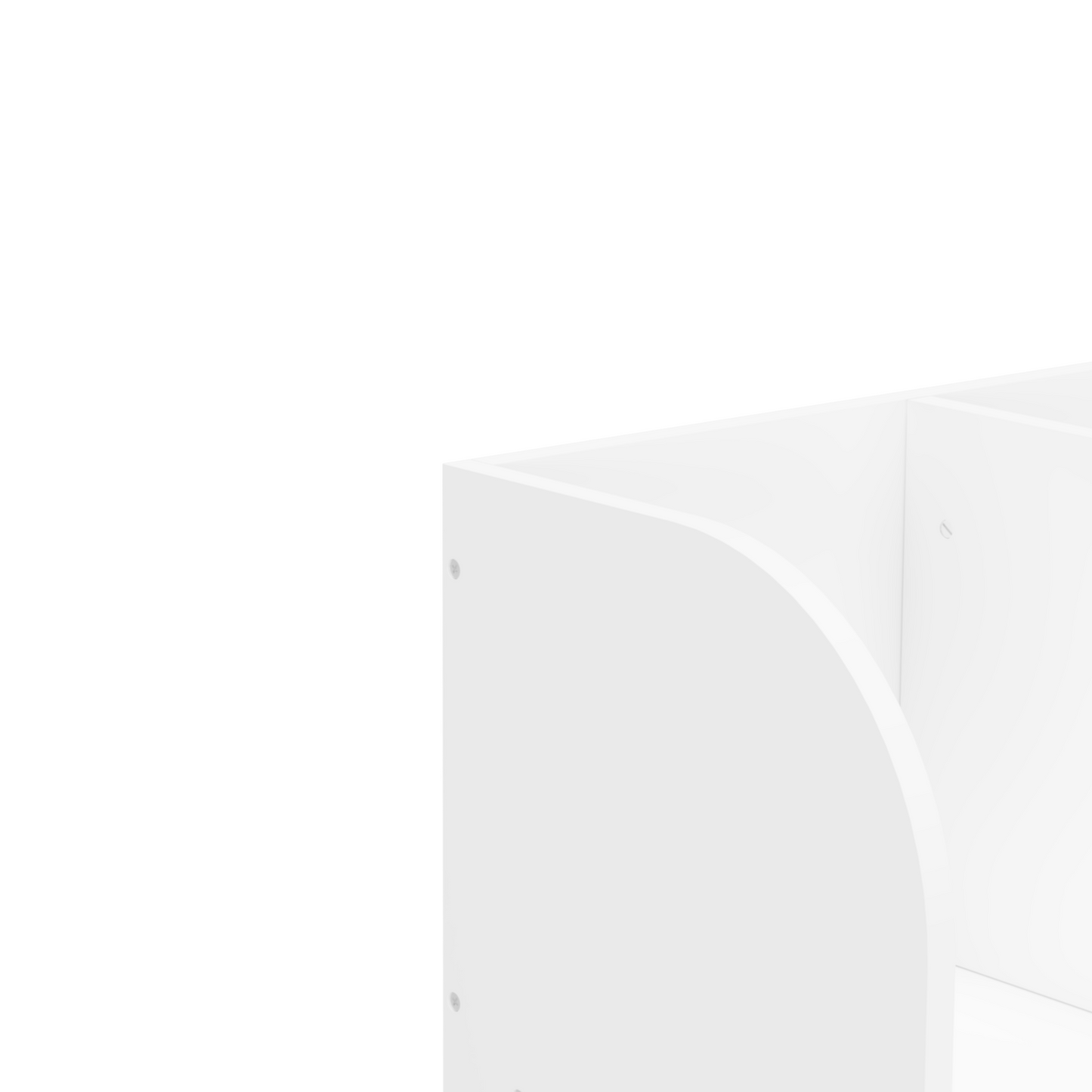 VIYET 24" Kids 4-Compartment Bookcase, White MDF Storage Display Rack (Anti-Tipping Toy Organizer for Playroom/Nursery)