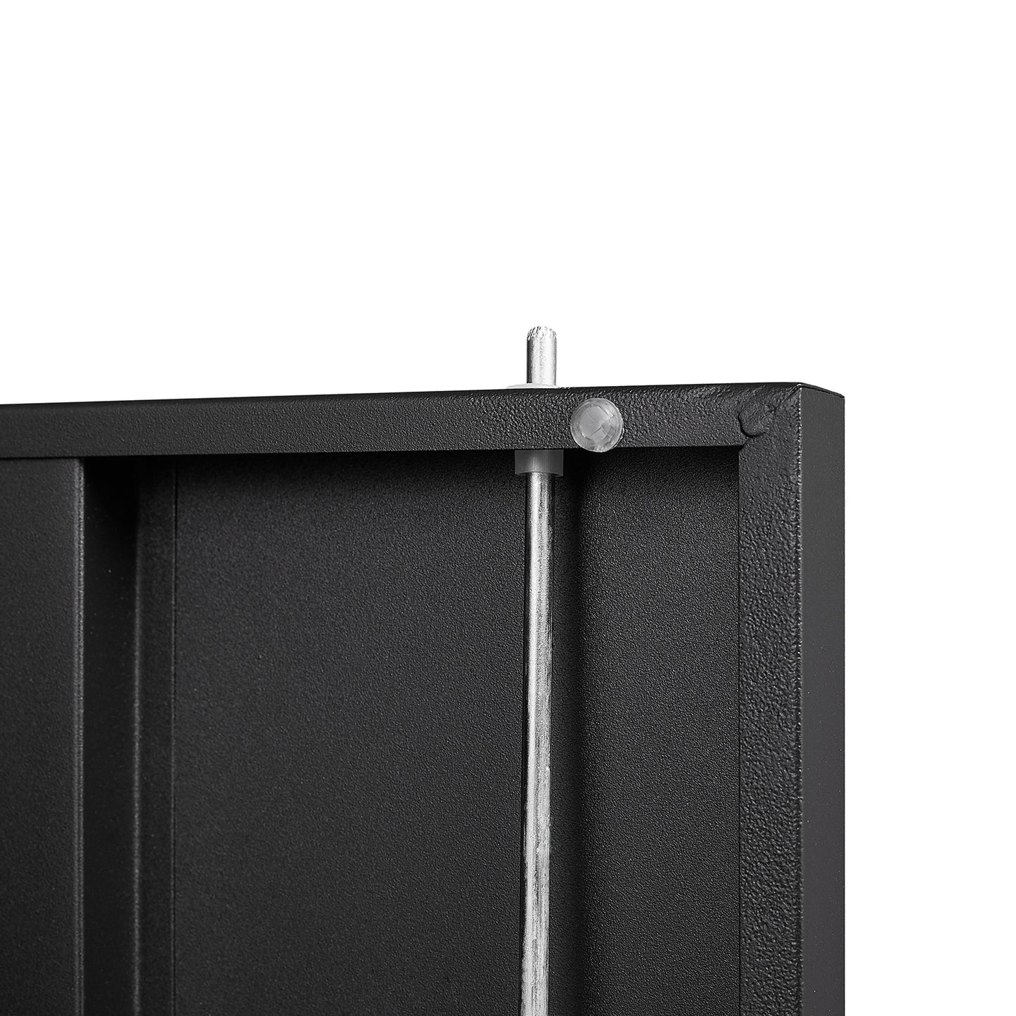 VIYET 41.97"H Metal Folding Storage Cabinet, Filing Cabinet w/ Locking Doors & Adjustable Shelf, Black