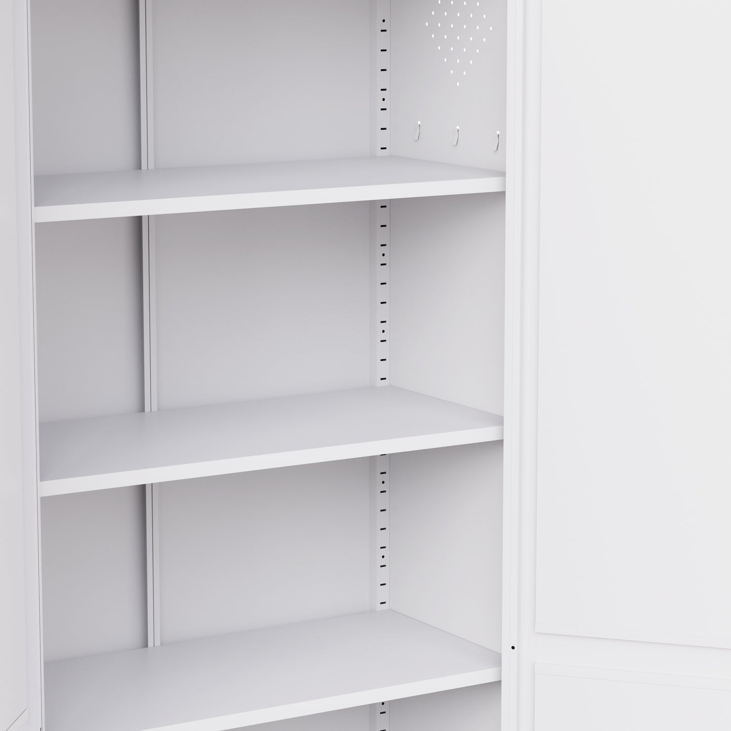 VIYET 72" Metal Pantry Cabinet with Doors, White Kitchen Storage Cabinet, Freestanding Organizer with 5 Adjustable Shelves