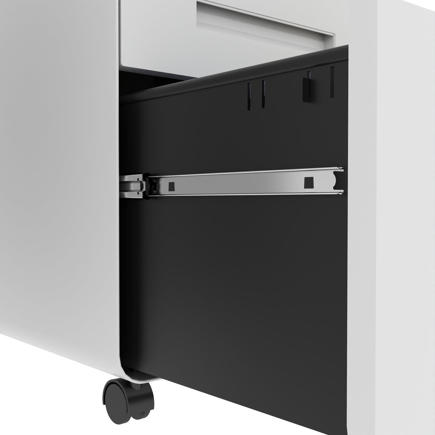 VIYET 3 Drawer Mobile File Cabinet with Lock, Fully Assembled Steel Filing Cabinet on Wheels, Holds A4 & Letter Files, 110 lb Capacity per Drawer
