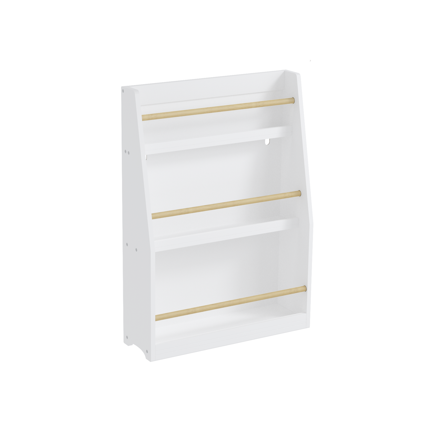 VIYET 3 Tier Kids Bookshelf, Front Facing Book Display Rack for Toddlers, Wooden Book Organizer for Bedroom, Playroom, Nursery and Classroom, White