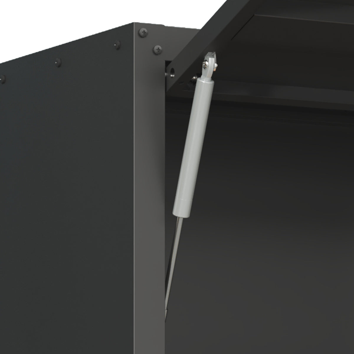 VIYET Wall Mounted Garage Cabinet, Lockable Metal Tool Storage Cabinet with Lift-Up Door, 120 Lbs Capacity, Steel Workshop Organizer