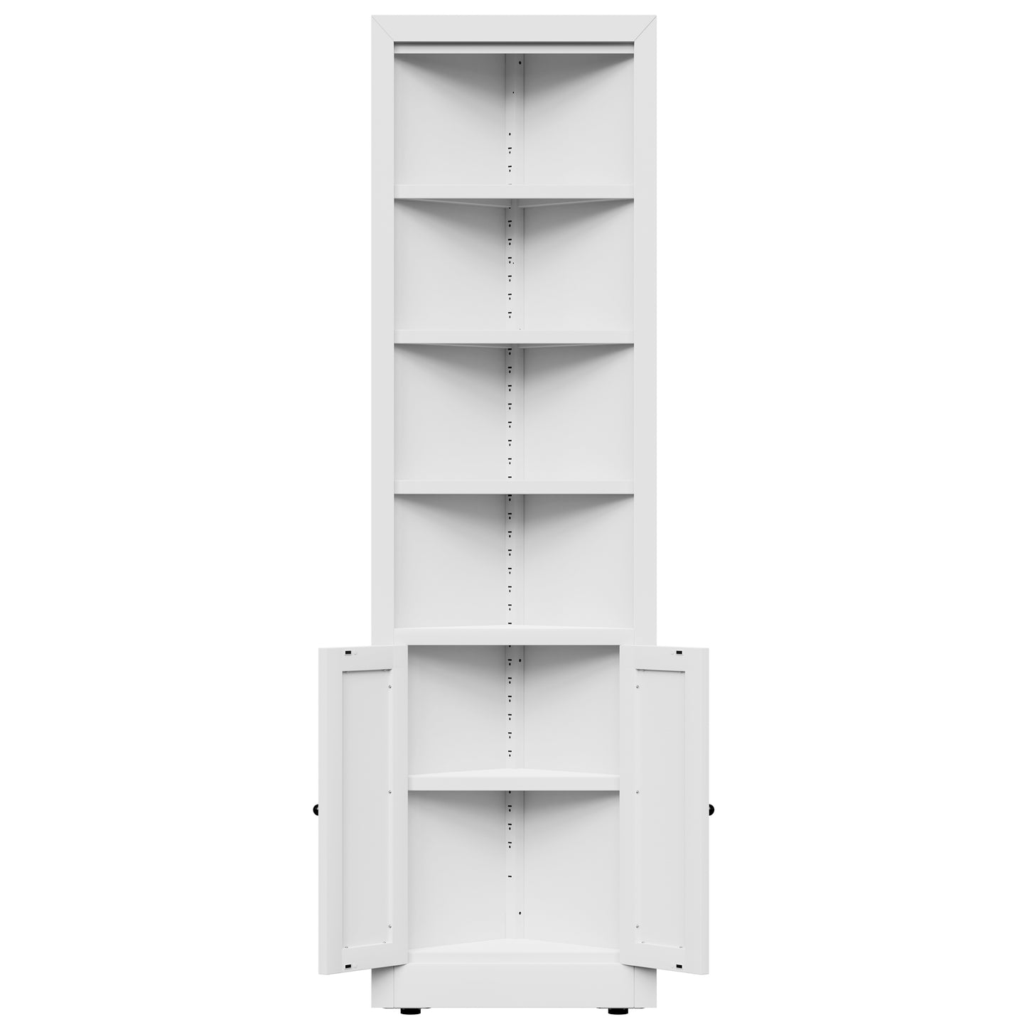 VIYET 71" Tall Corner Storage Cabinet, 5-Tier Metal Corner Cabinet with Adjustable Shelves, Freestanding Space-Saving Organizer