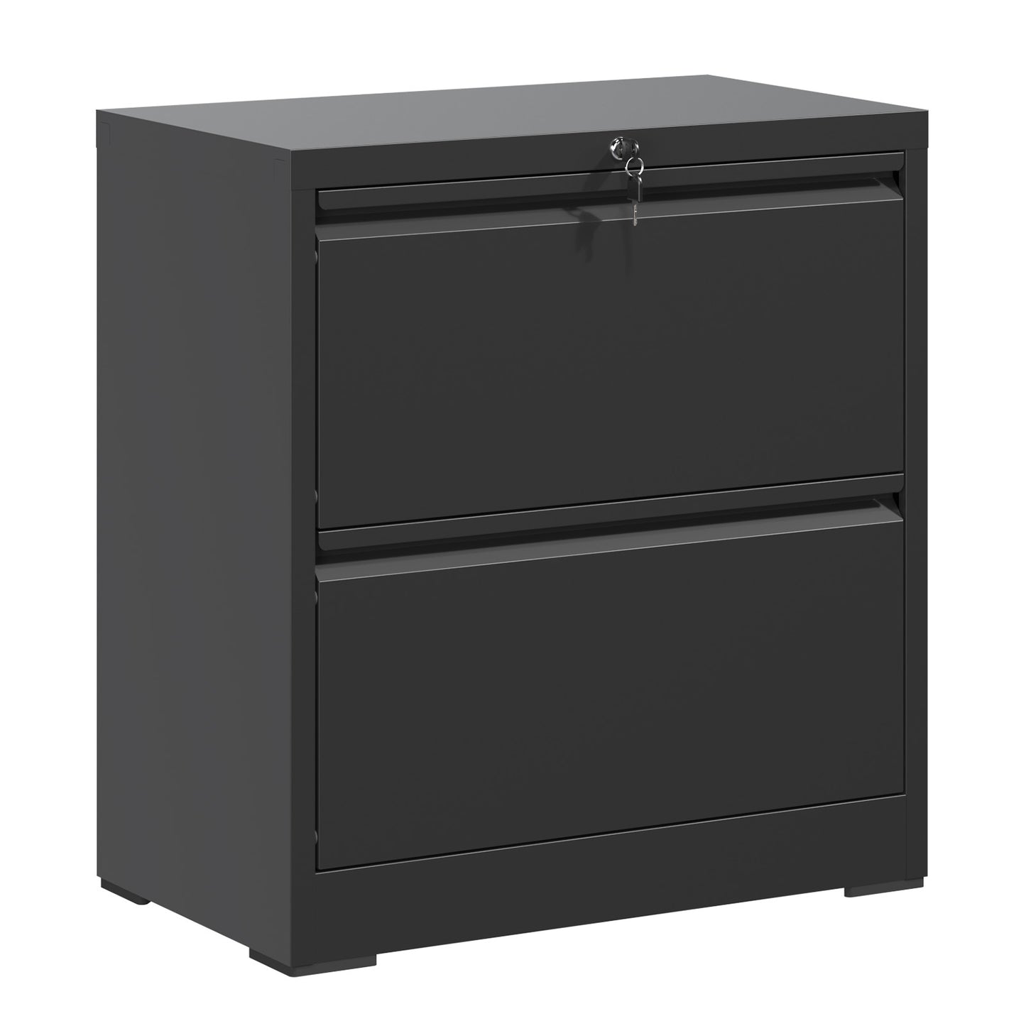 VIYET Locking 2 Drawer Lateral File Cabinet, Steel Filing Cabinet for Home Office, Fits Letter, Legal & A4 Files