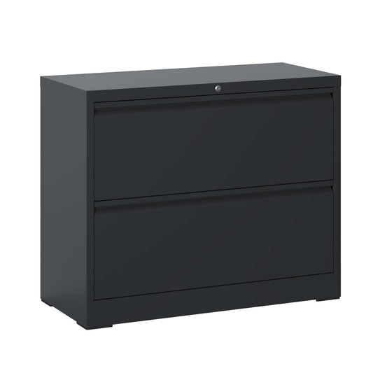 VIYET Locking Lateral File Cabinet, Heavy Duty Steel Filing Cabinet for Home Office, Silent Full Extension Drawers, Fits Letter, Legal & A4 Files