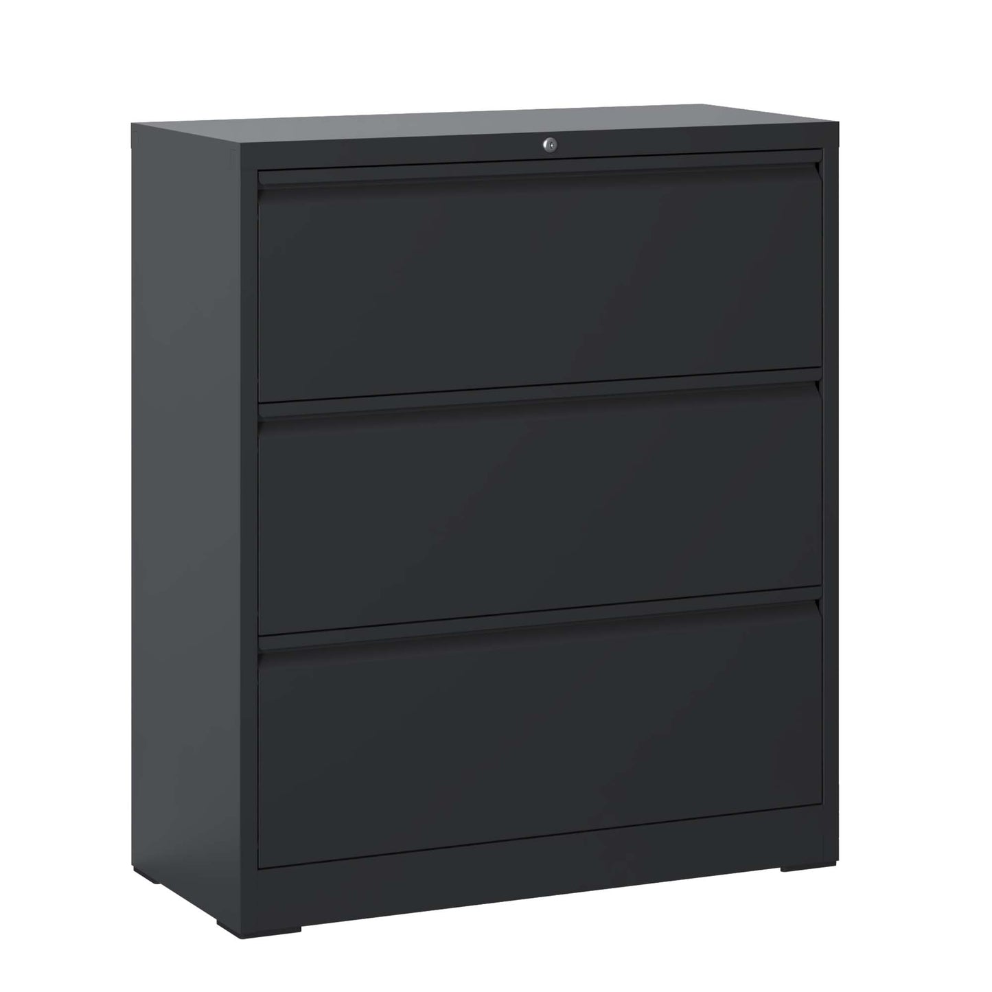 VIYET Heavy-Duty 3-Drawer Lockable Lateral File Cabinet, Anti-Tilt Metal Office Storage for Letter, Legal & A4 Documents