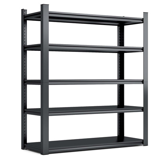 VIYET 78" Heavy Duty Metal Storage Shelving Unit, 5-Tier Industrial Garage Shelving Rack 2000lbs Capacity, Adjustable Tall Storage Rack