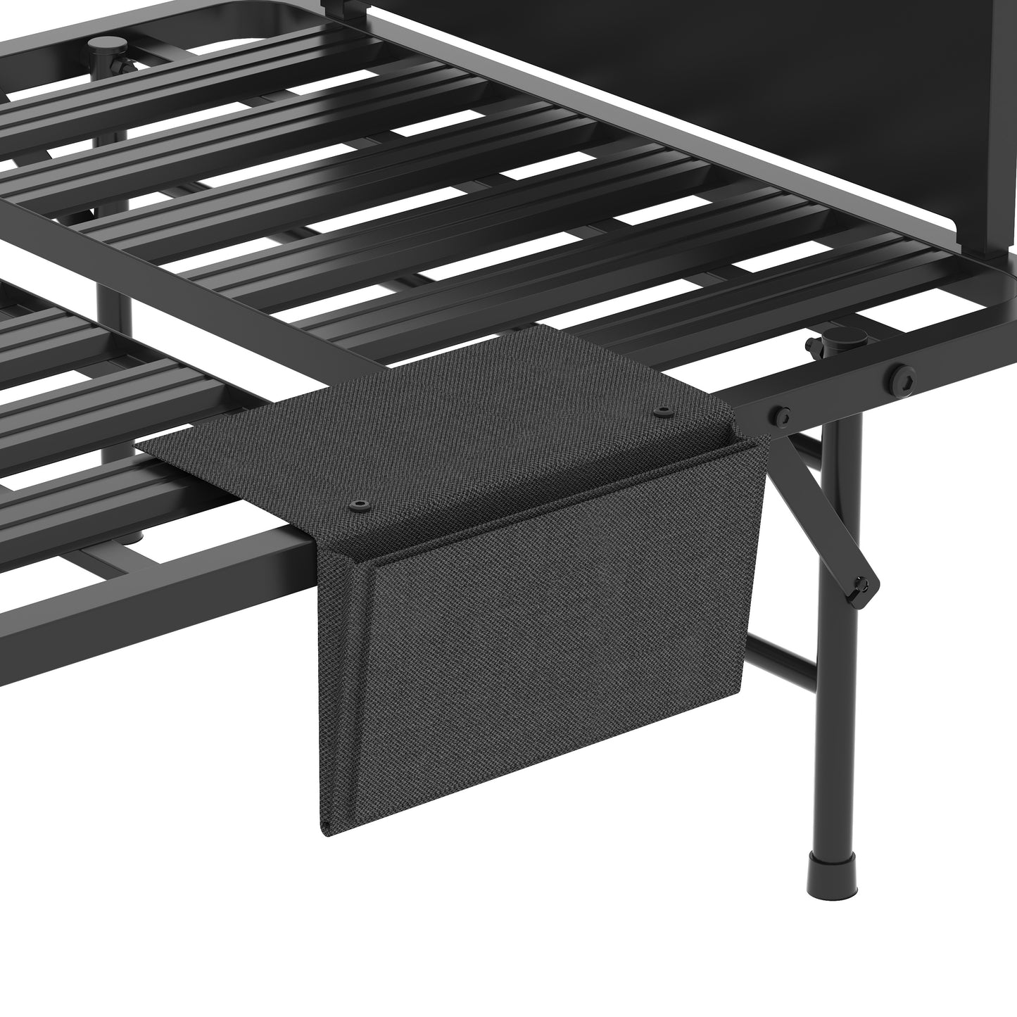 VIYET 75" Folding Rollaway Guest Bed with Adjustable Headboard, 5" Memory Foam Mattress, 450LBS Metal Frame Portable Twin Cot on Wheels