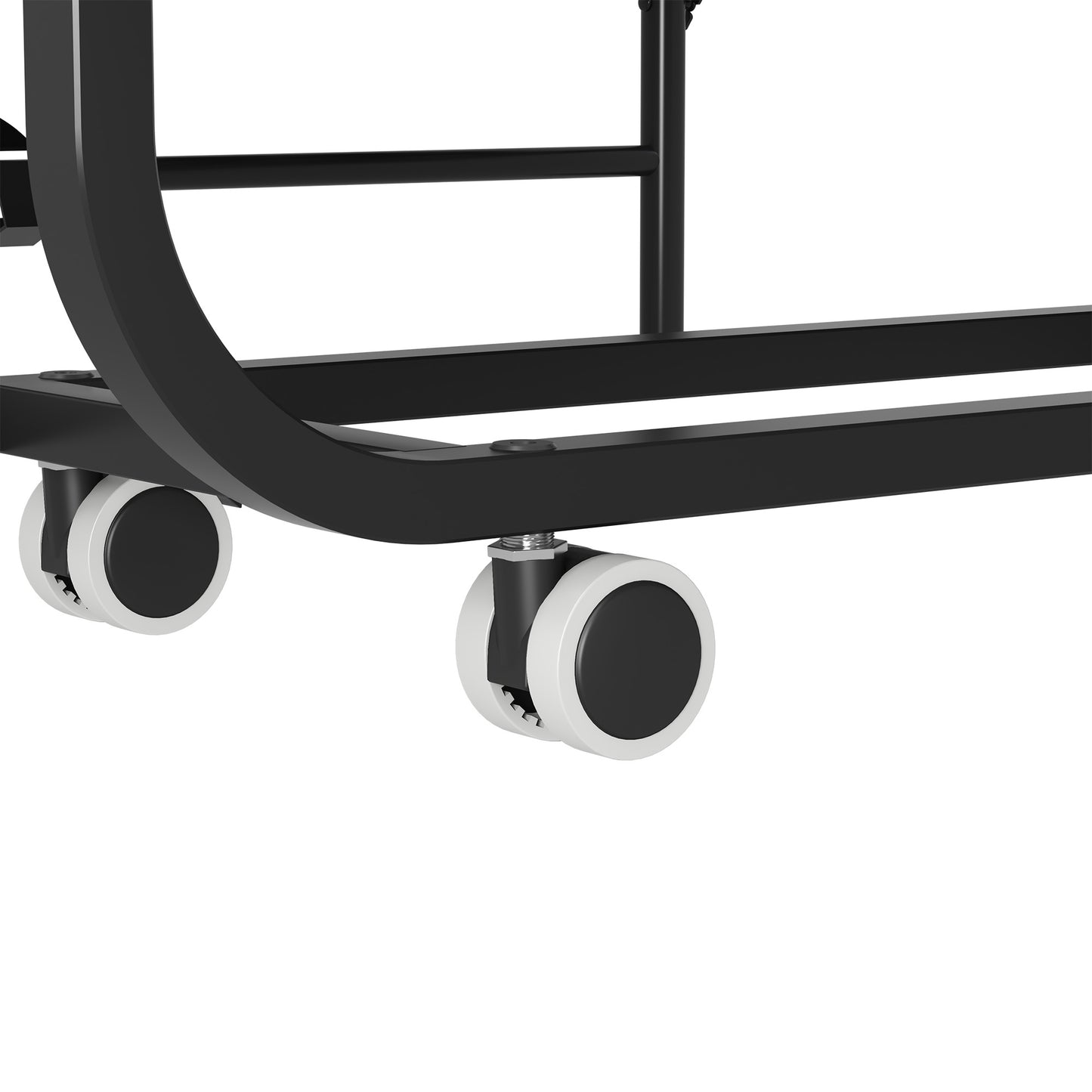 VIYET 75" Folding Rollaway Guest Bed with Adjustable Headboard, 5" Memory Foam Mattress, 450LBS Metal Frame Portable Twin Cot on Wheels
