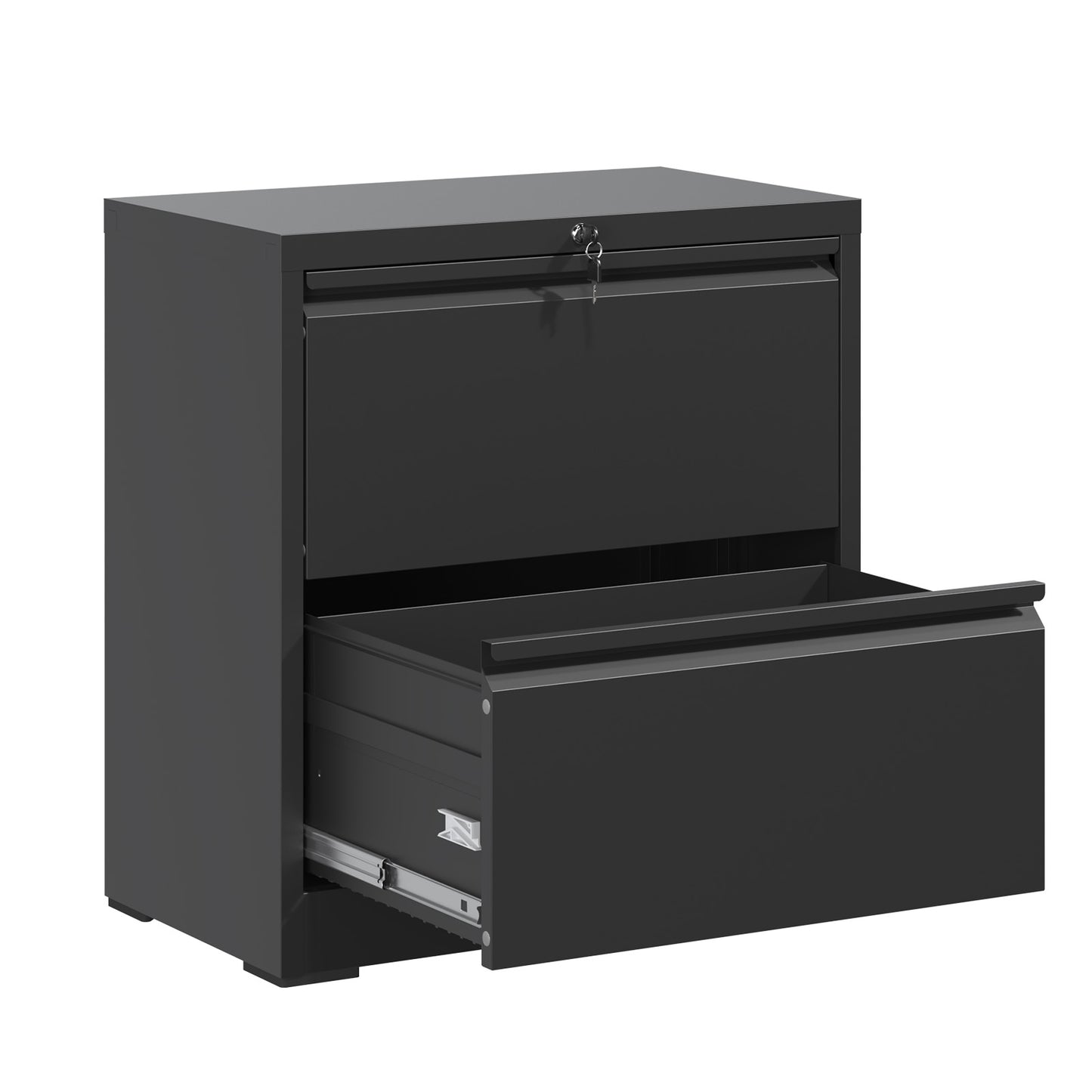 VIYET Locking 2 Drawer Lateral File Cabinet, Steel Filing Cabinet for Home Office, Fits Letter, Legal & A4 Files
