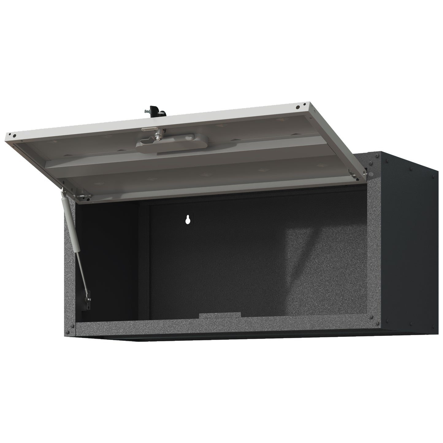 VIYET Wall Mounted Tool Storage Cabinet, Heavy Duty Steel Garage Cabinet with Lock, Hydraulic Lift Door, Workshop & Utility Room Wall Organizer
