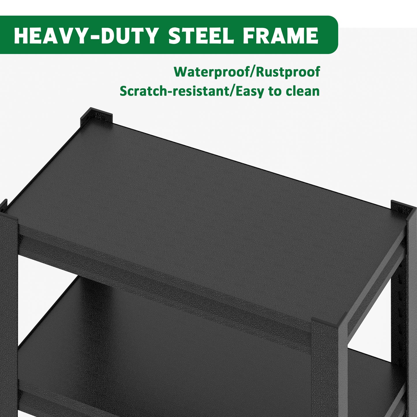 VIYET 35"H Potting Table - Solid Fir Wood Workbench with Metal Tabletop & Hooks, Adjustable Feet, Outdoor/Indoor Workstation for Garden/Garage/Workshop