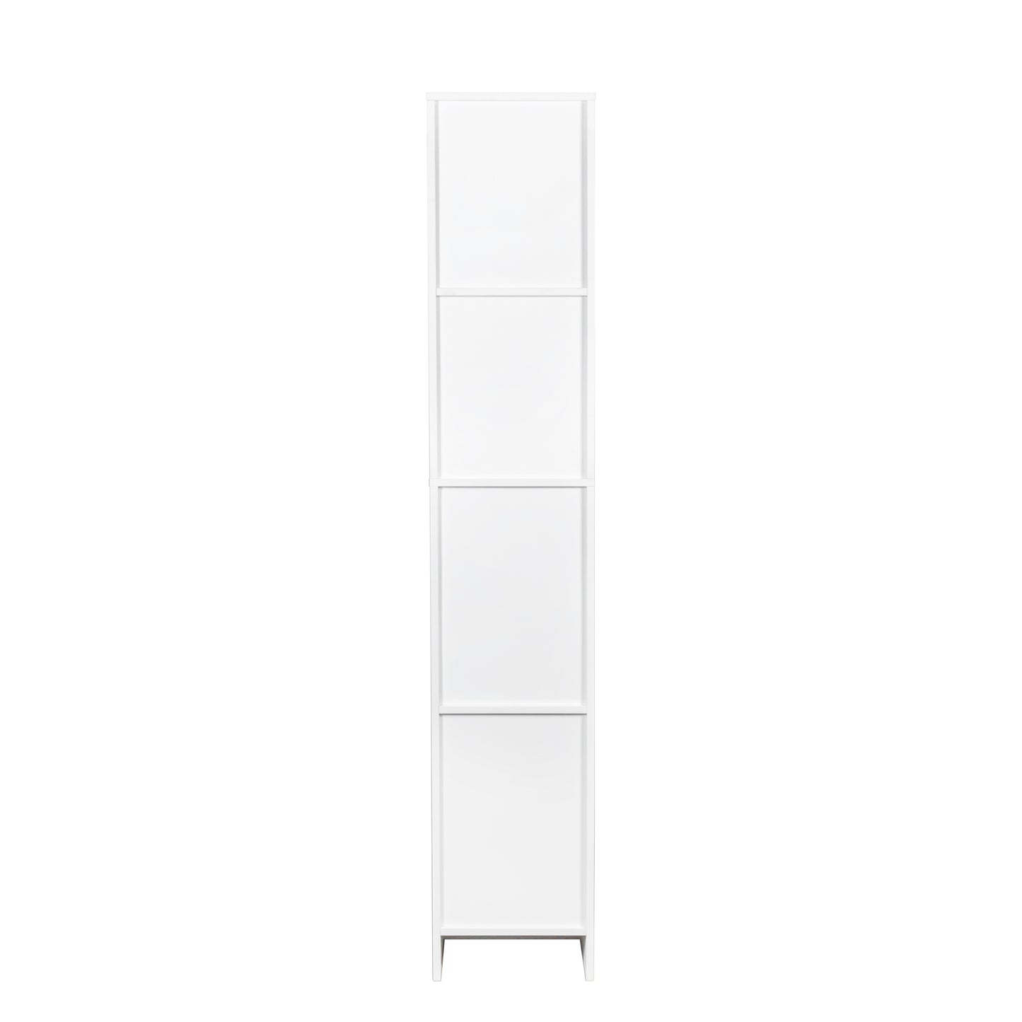 VIYET 75" Freestanding Storage Cabinet, MDF+Particle Board Organizer w/ 2 Doors & 3 Fixed Shelves (Kitchen/Dining Room Pantry),White+black