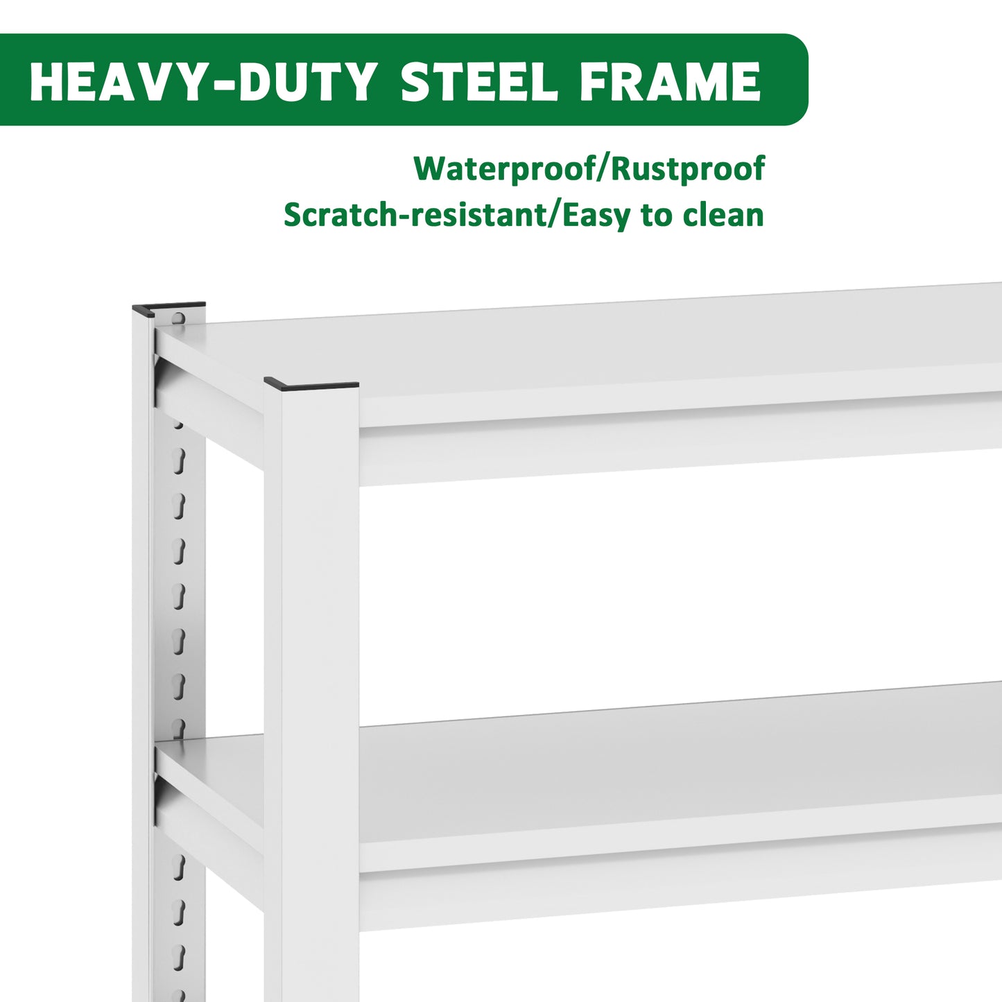VIYET 31" 3-Tier Adjustable Fish Tank Stand - 400lbs Heavy-Duty Metal Aquarium Stand for 20-30 Gallon, Antique White with Floor Pads