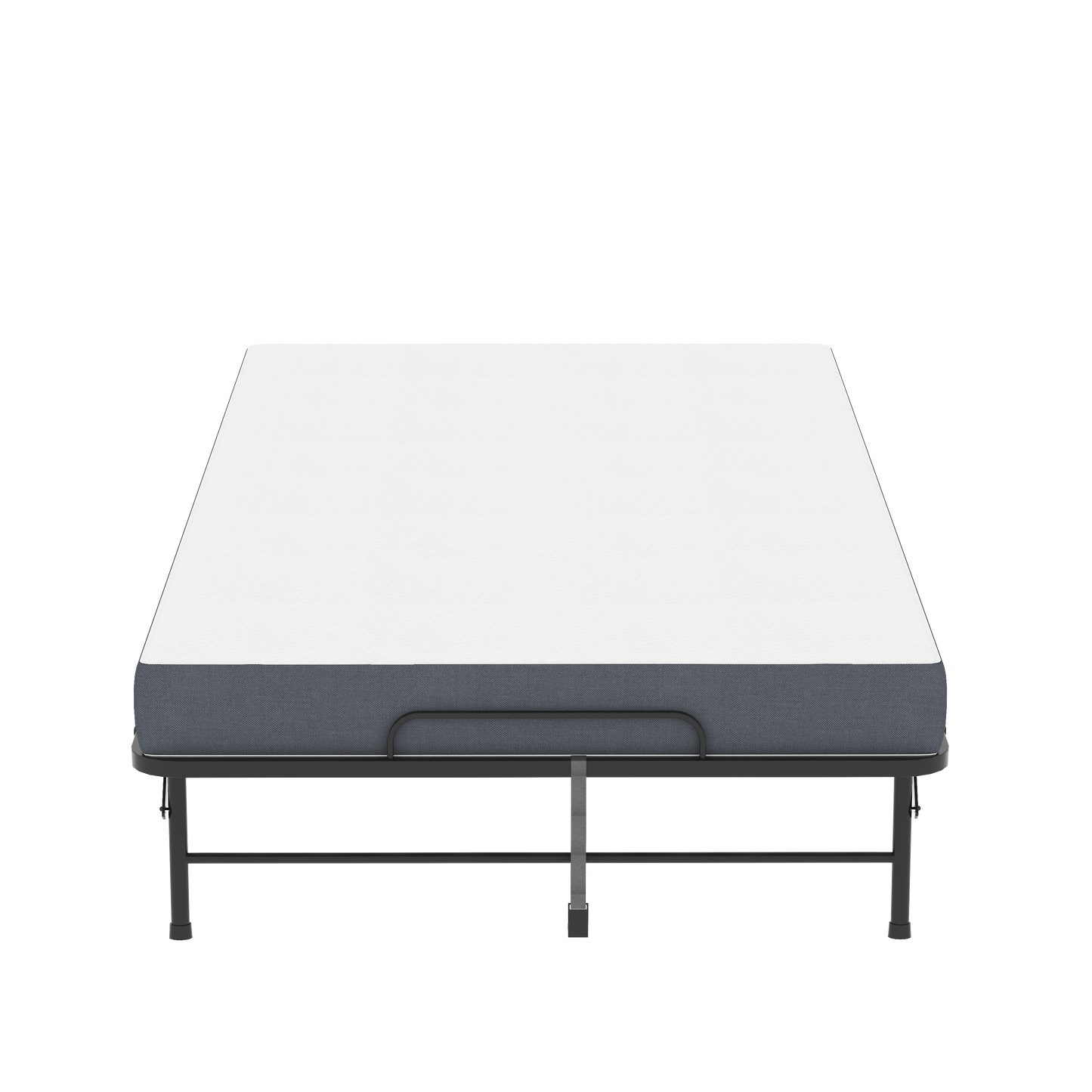 VIYET Folding Bed with Adjustable Headboard, 5" Memory Foam Mattress, 450LB Heavy Duty Rollaway Guest Bed with Wheels for Adults