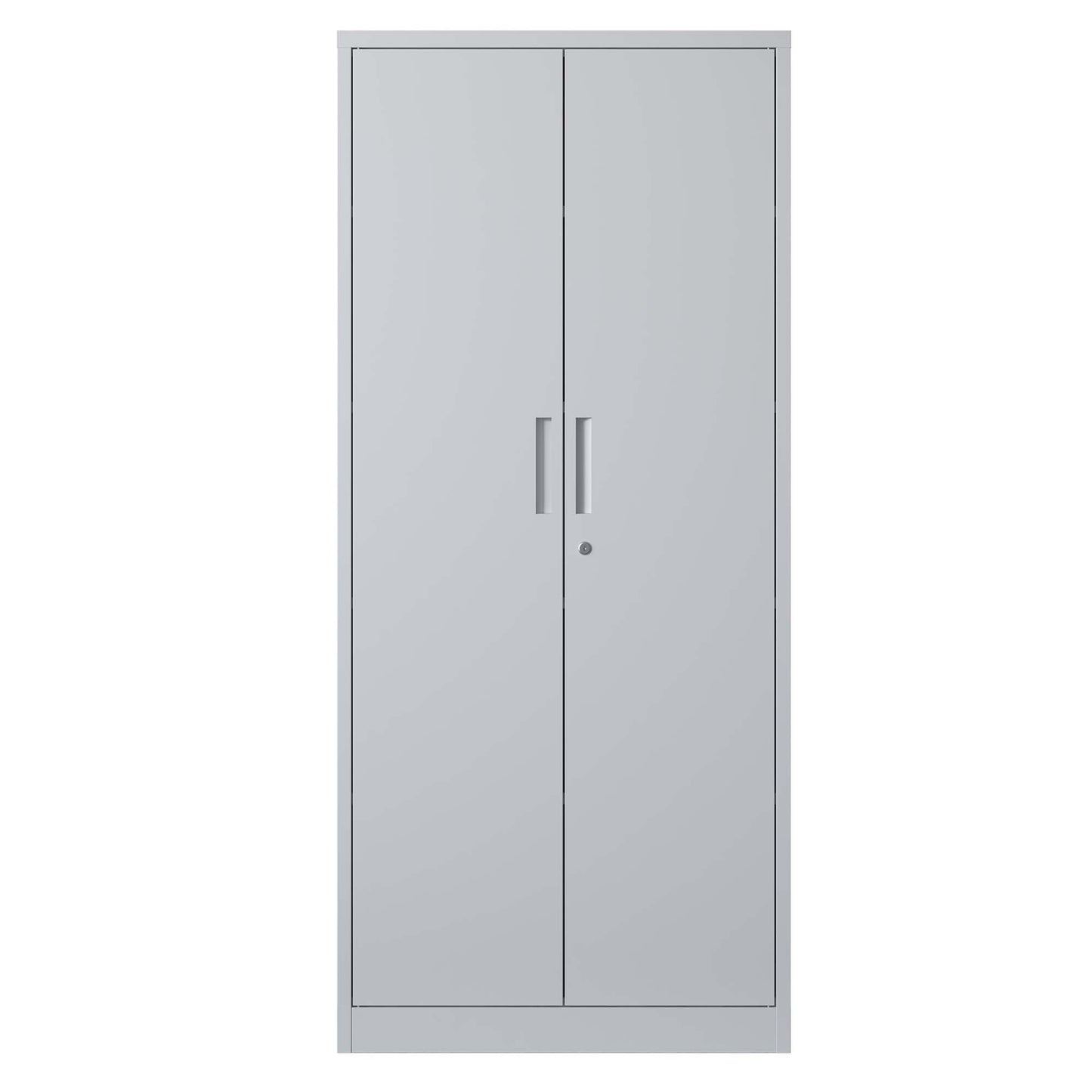 VIYET 71"H Metal Garage Storage Cabinet, White Lockable Steel Cabinet w/ 3 Adjustable Shelves (Anti-Tipping Office/Pantry Organizer)