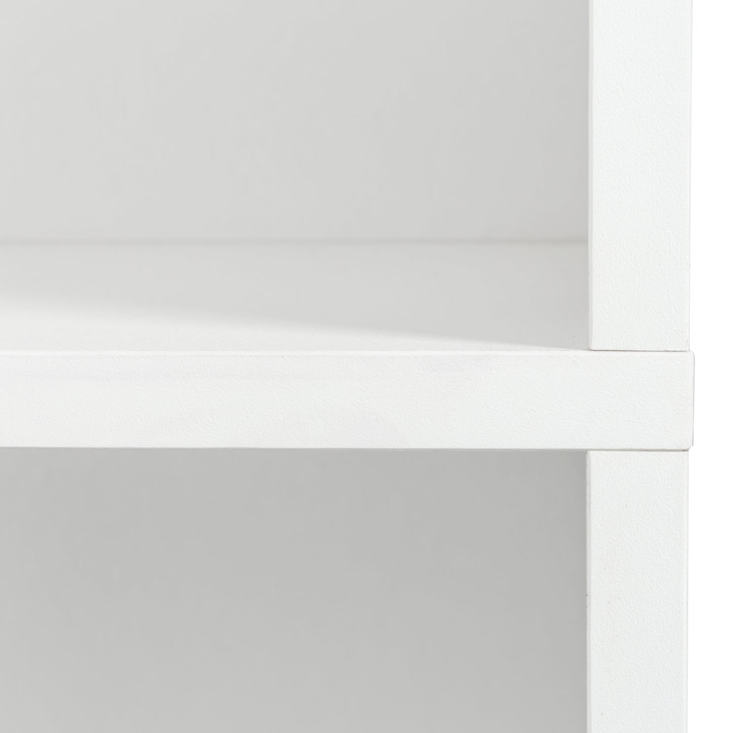 VIYET 75" Freestanding Storage Cabinet, MDF+Particle Board Organizer w/ 2 Doors & 3 Fixed Shelves (Kitchen/Dining Room Pantry),White+black