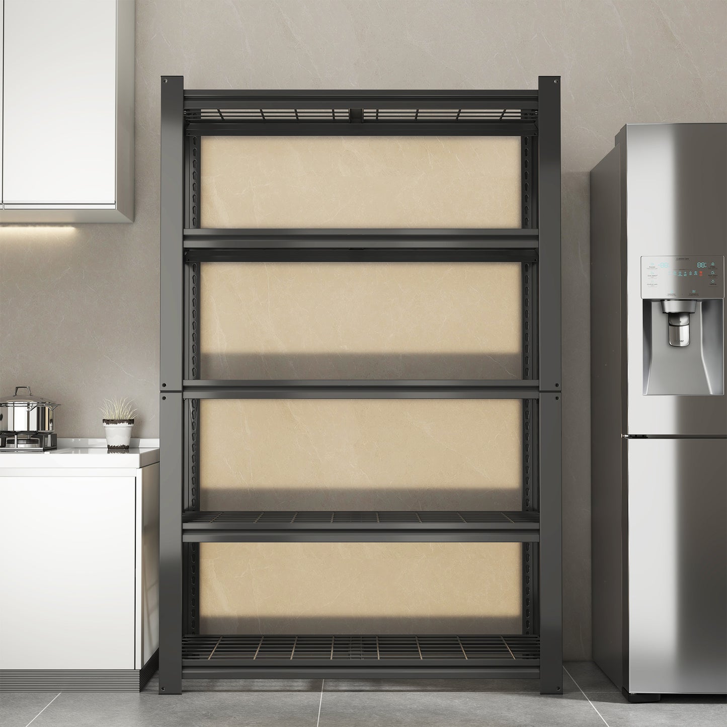 VIYET 72"H 5-Tier Heavy-Duty Metal Mesh Storage Rack - 2000 Lbs Total Capacity, Adjustable Steel Shelving Organizer for Garage/Pantry/Kitchen/Office - 35.43"W×15.75"D