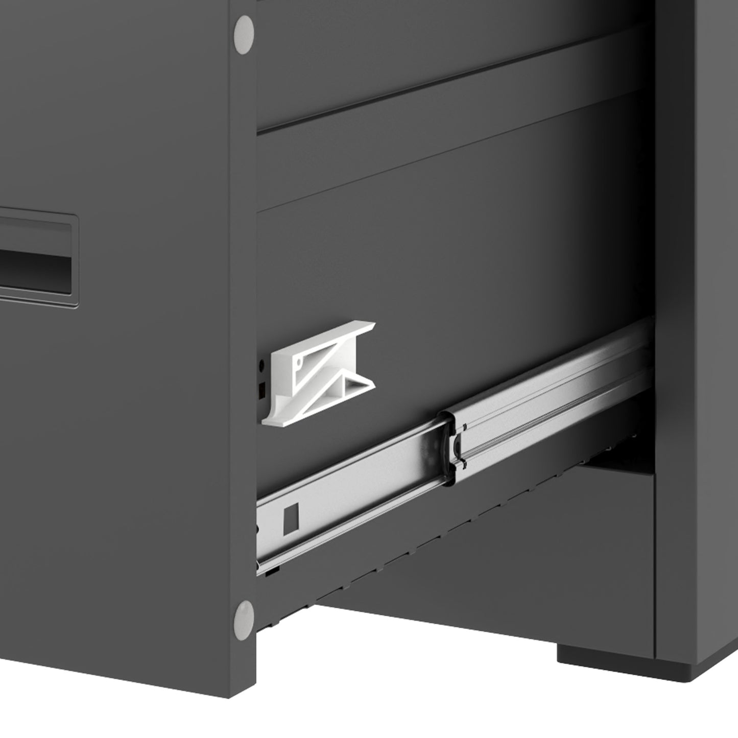 VIYET 40"H 3-Drawer Narrow Metal Vertical File Cabinet with Lock, Fits A4/Letter/Legal, Home Office Filing Steel Cabinet
