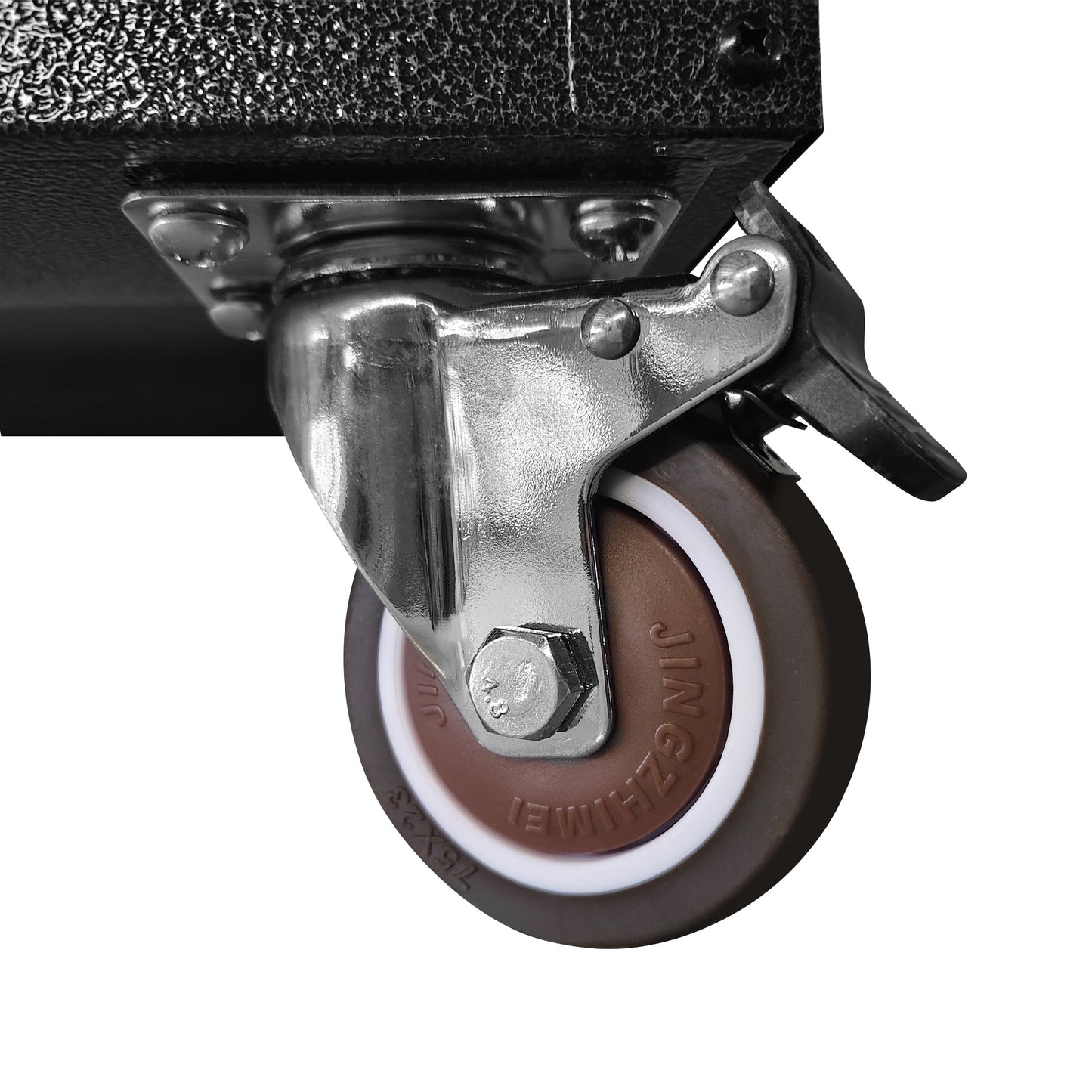 VIYET 35"H Heavy-Duty Steel 3-Drawer Storage Cabinet with Wheels - Lockable Casters & Top Guardrail, Mobile Tool Organizer for Garage/Home/Office/Warehouse, Black+Gray