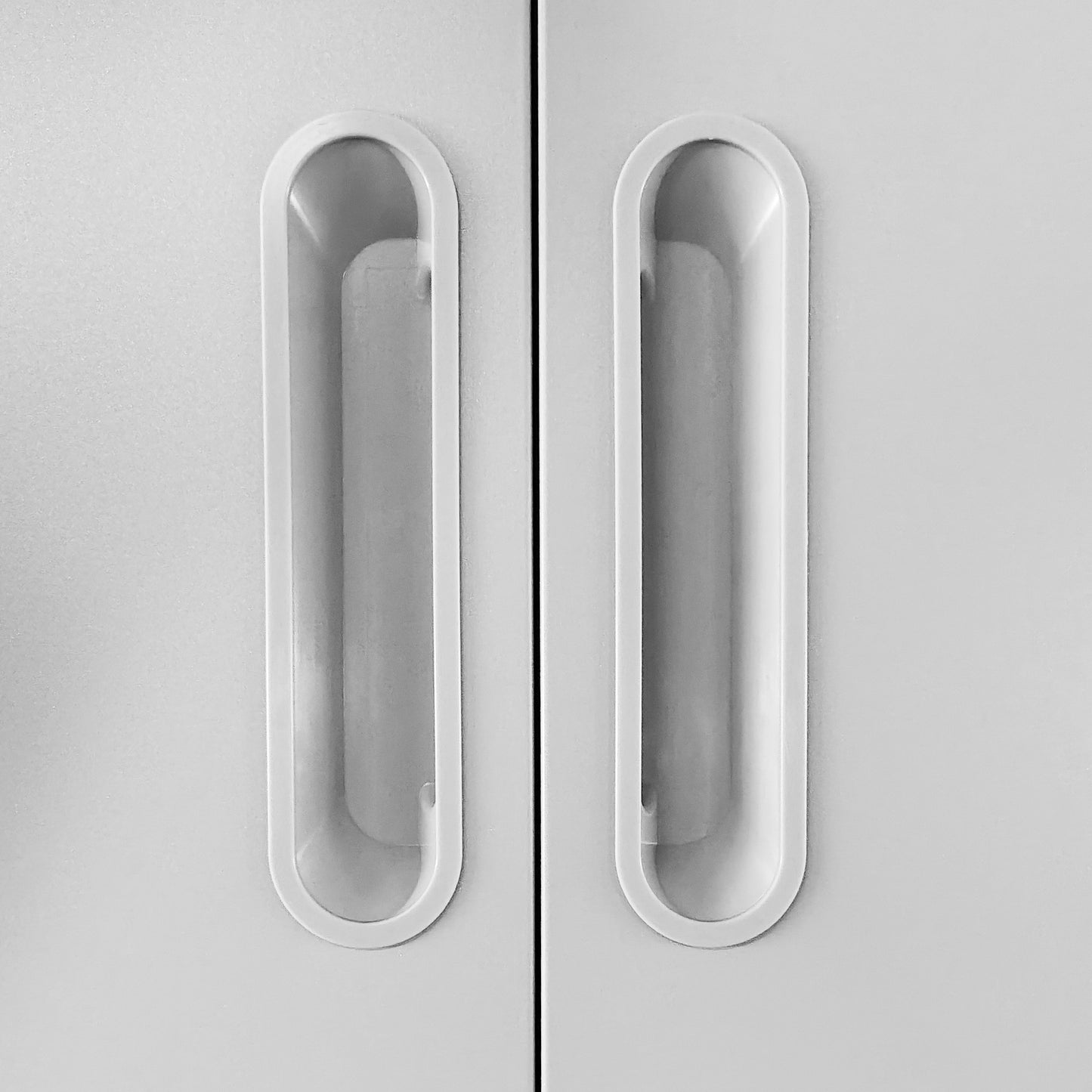 VIYET 71"H Heavy-Duty Steel Garage Cabinet with Wheels & Lock - 3 Adjustable Shelves, 2 Hinged Doors, Mobile Organizer for Garage/Home/Office/School, Black+Gray