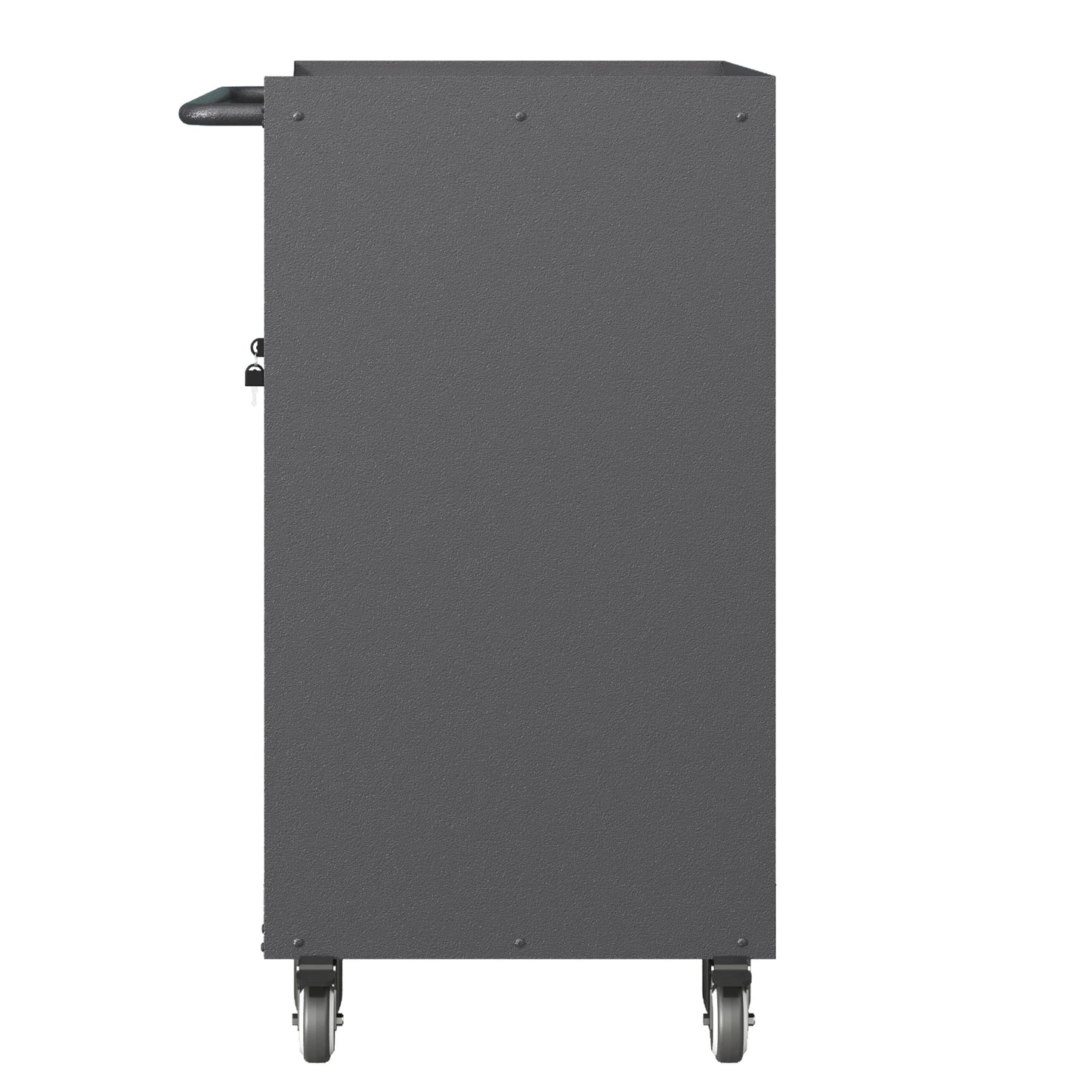 VIYET 35"H Heavy-Duty Mobile Steel Tool Cabinet, Categorized Drawers, Lockable Adjustable Shelf, 360° Casters, Black+Gray, Garage/Home/Office/Workshop