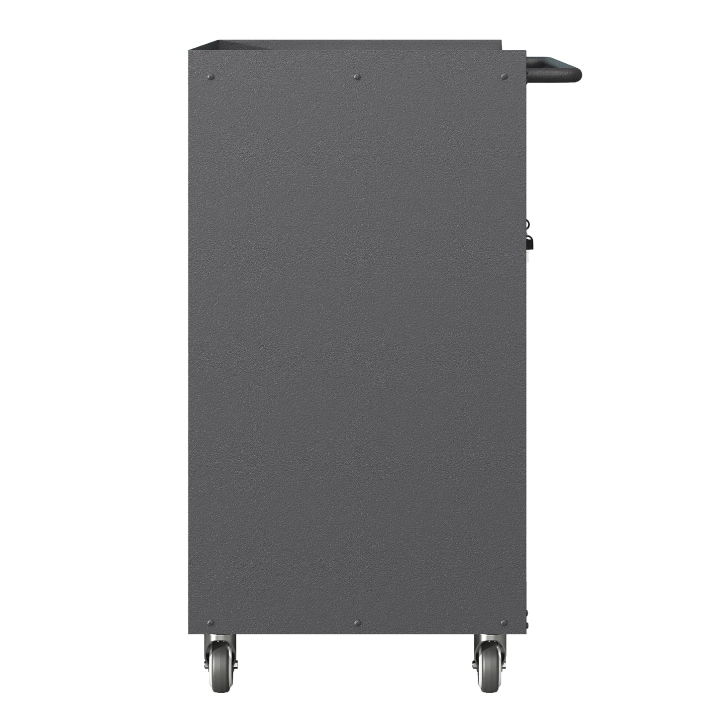 VIYET 35"H Heavy-Duty Mobile Steel Tool Cabinet, Categorized Drawers, Lockable Adjustable Shelf, 360° Casters, Black+Gray, Garage/Home/Office/Workshop