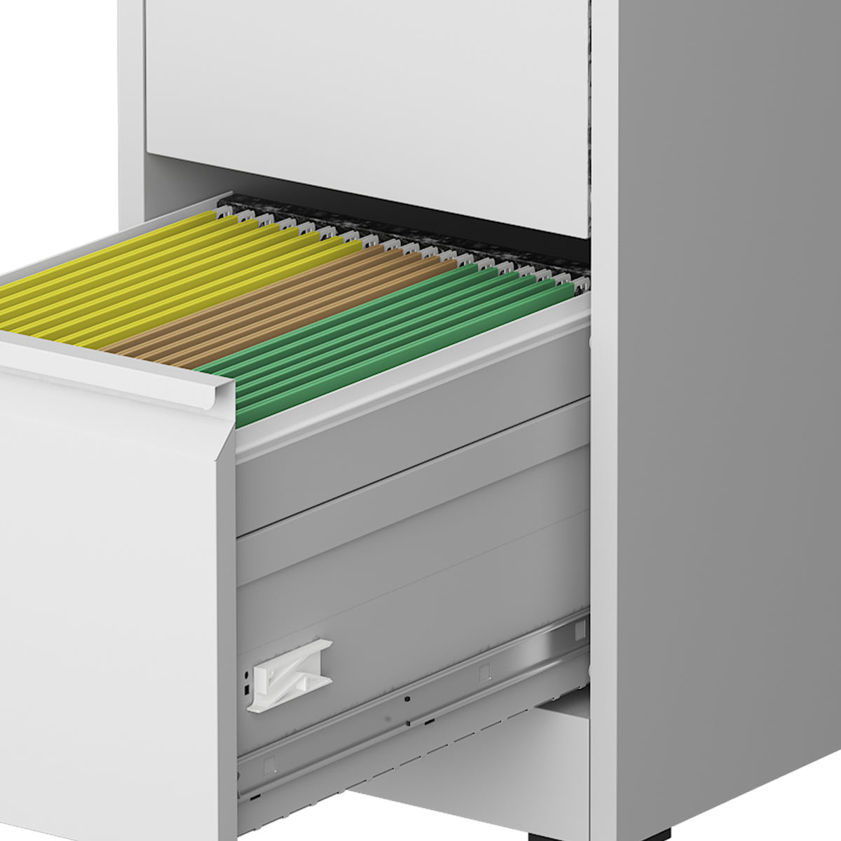 VIYET 4 Drawer Vertical File Cabinet, Metal Locking Filing Cabinet with Wheels, Legal & Letter File Storage, Anti-Tip Office Cabinet
