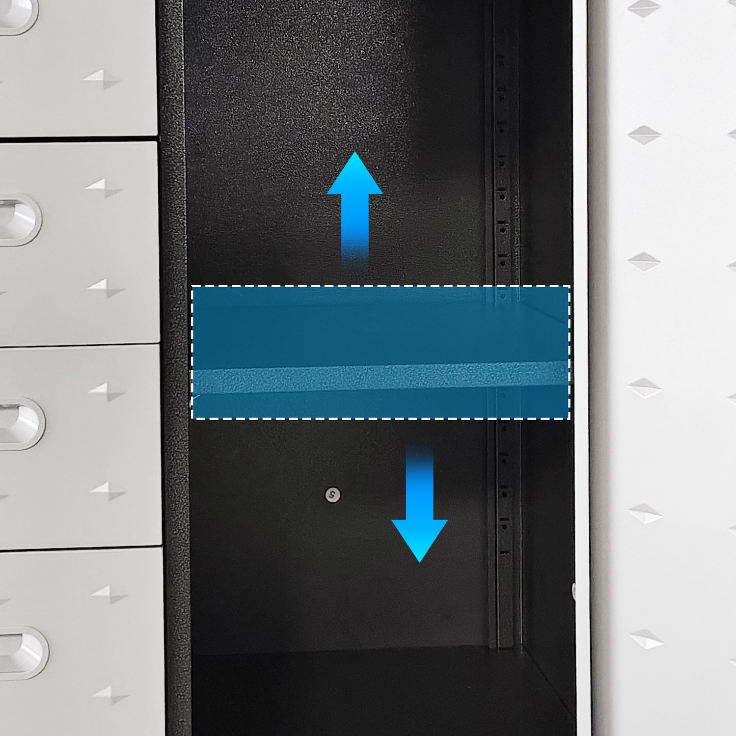 VIYET 35"H Heavy-Duty Mobile Steel Tool Cabinet, Categorized Drawers, Lockable Adjustable Shelf, 360° Casters, Black+Gray, Garage/Home/Office/Workshop