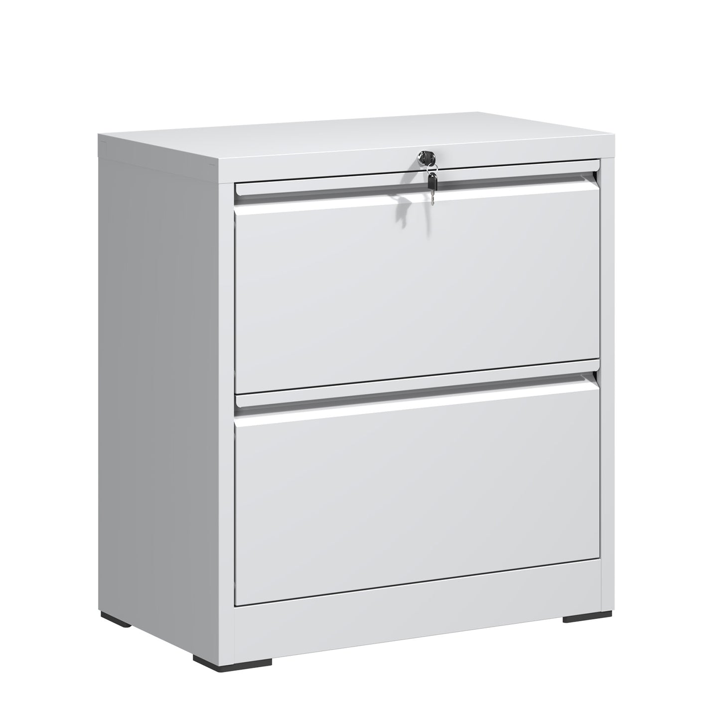 VIYET Locking 2 Drawer Lateral File Cabinet, Steel Filing Cabinet for Home Office, Fits Letter, Legal & A4 Files
