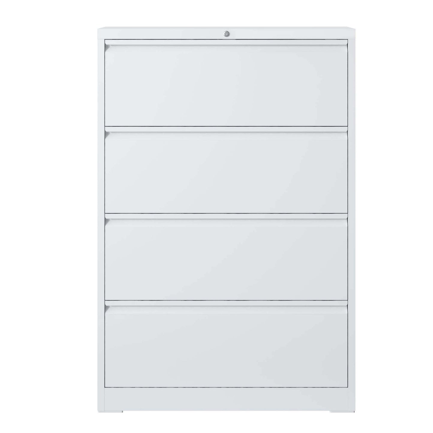 VIYET 4-Drawer Locking Lateral File Cabinet, Heavy-Duty Metal Office Storage with Full-Extension Drawers, Fits Letter, Legal & A4 Files