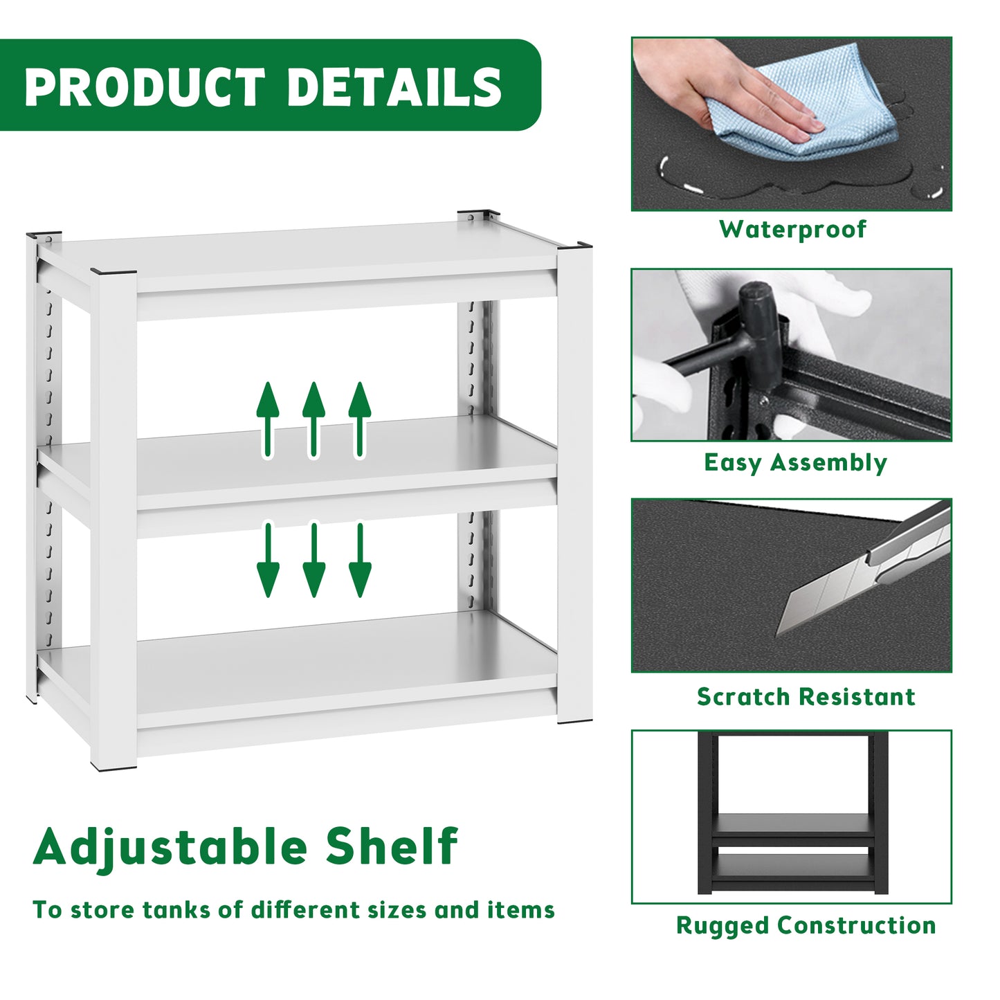 VIYET 35"H Potting Table - Solid Fir Wood Workbench with Metal Tabletop & Hooks,Adjustable Feet, Outdoor/Indoor Workstation for Garden/Garage/Workshop