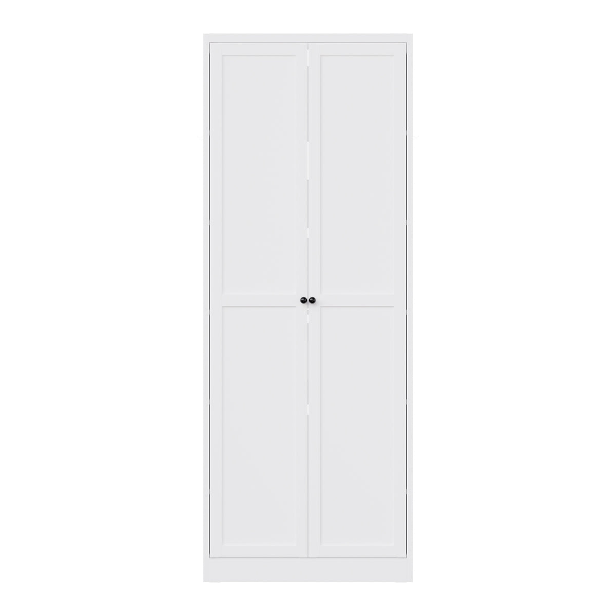 VIYET 72" Black Metal Pantry Cabinet with Doors, 5 Adjustable Shelves, Freestanding Kitchen Storage Cabinet for Pantry, Bathroom & Home