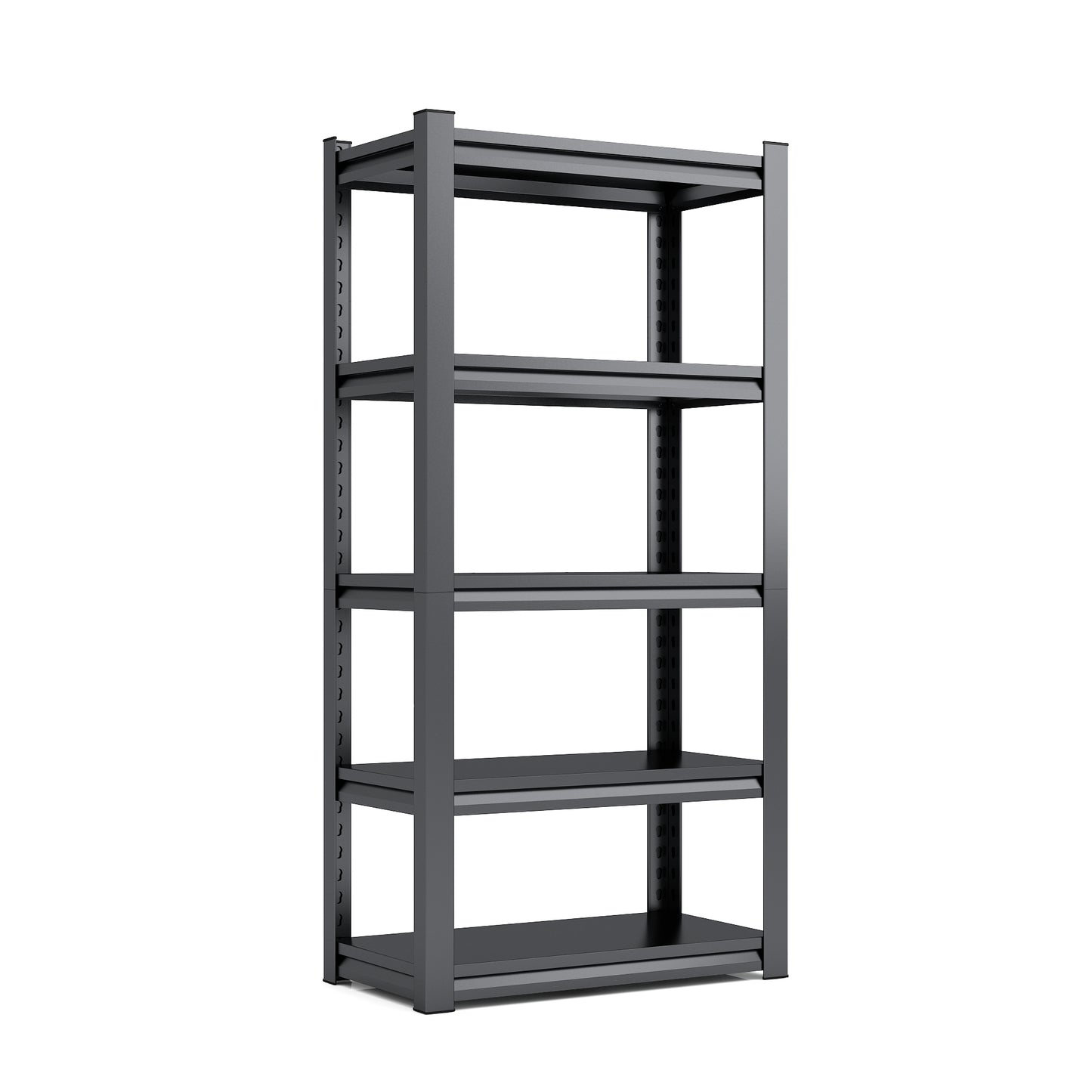 VIYET 63" 5-Tier Heavy-Duty Metal Storage Shelves - 2000lbs Capacity Adjustable Shelving Unit for Garage, Kitchen & Pantry, Black