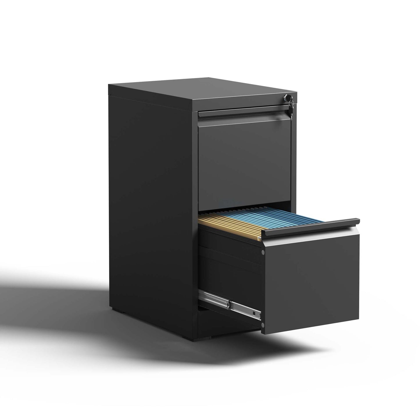 VIYET 28"H 2-Drawer Metal Vertical File Cabinet with Lock,Steel Filing Cabinet for Home Office, Fits A4/Legal/Letter Size
