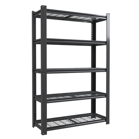 VIYET 72" Heavy Duty 5 Tier Mesh Metal Storage Shelves 2000LBS Industrial Garage Shelving Unit Adjustable Wire Rack