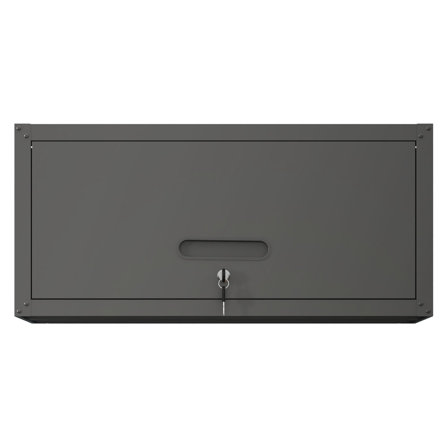 VIYET Heavy Duty Wall Mounted Tool Storage Cabinet, Lockable Steel Garage Cabinet with Lift-Up Door, Industrial Wall Organizer