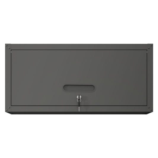 VIYET Heavy Duty Wall Mounted Tool Storage Cabinet, Lockable Steel Garage Cabinet with Lift-Up Door, Industrial Wall Organizer