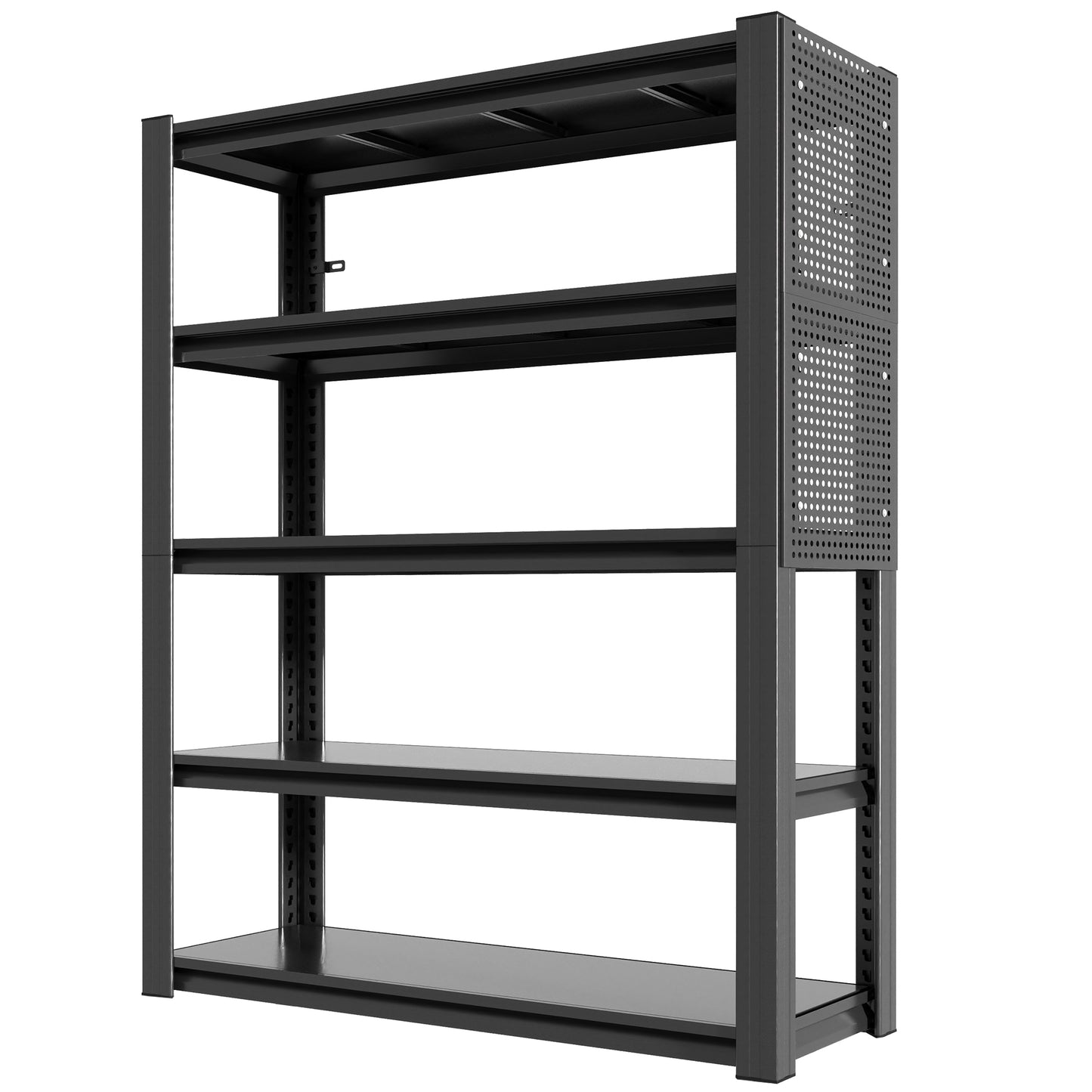 VIYET 78"H 5-Tier Heavy-Duty Metal Shelving with Pegboard- 2000LBS Total Capacity (400LBS/Shelf), Adjustable Multipurpose Storage Rack for Garage/Warehouse/Office/Kitchen - 47.2"W×18"D