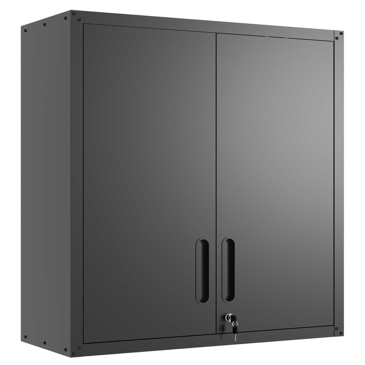 VIYET 30"H Wall-Mounted Metal Tool Storage Cabinet,2 Locking Doors,1 Adjustable Shelf&1 Open Drawer, for Garage/Office/Warehouse, Assembly Required