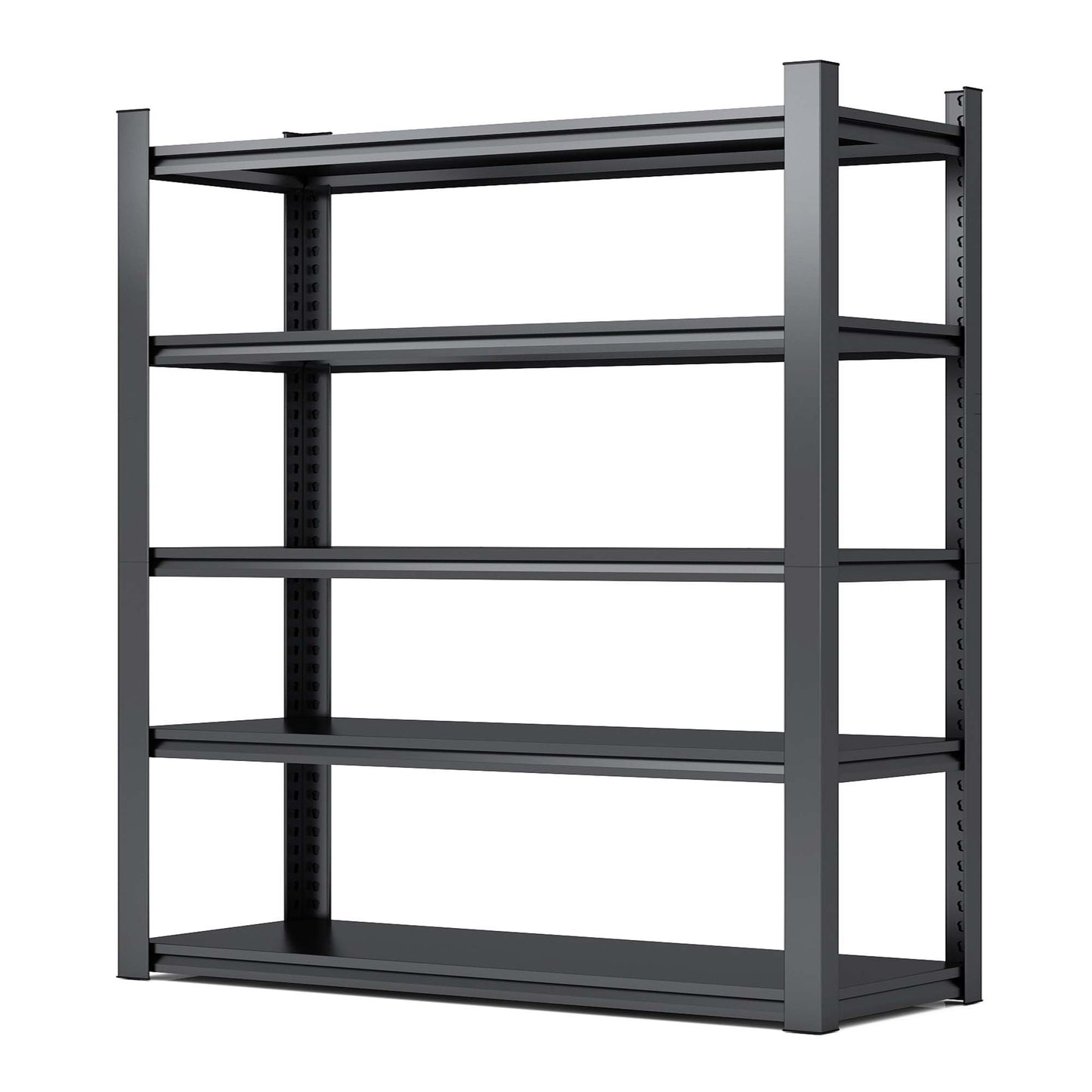 VIYET 72"H 5-Tier Heavy-Duty Metal Storage Shelves - 2000LBS Total, 47.2"W×23.6"D Extra-Spacious Adjustable, DIY Split into 2 Workbenches, for Garage/Kitchen/Gym/Warehouse (Black+Gray)