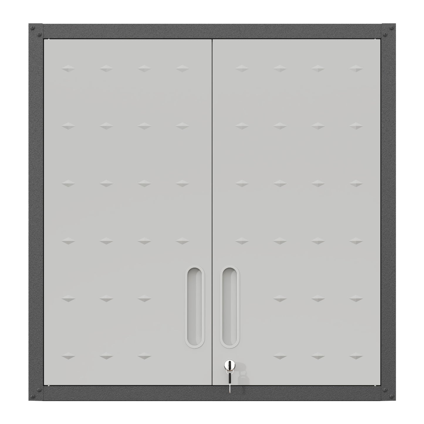 VIYET 30"H Wall-Mounted Metal Tool Storage Cabinet,2 Locking Doors,1 Adjustable Shelf&1 Open Drawer, for Garage/Office/Warehouse, Assembly Required