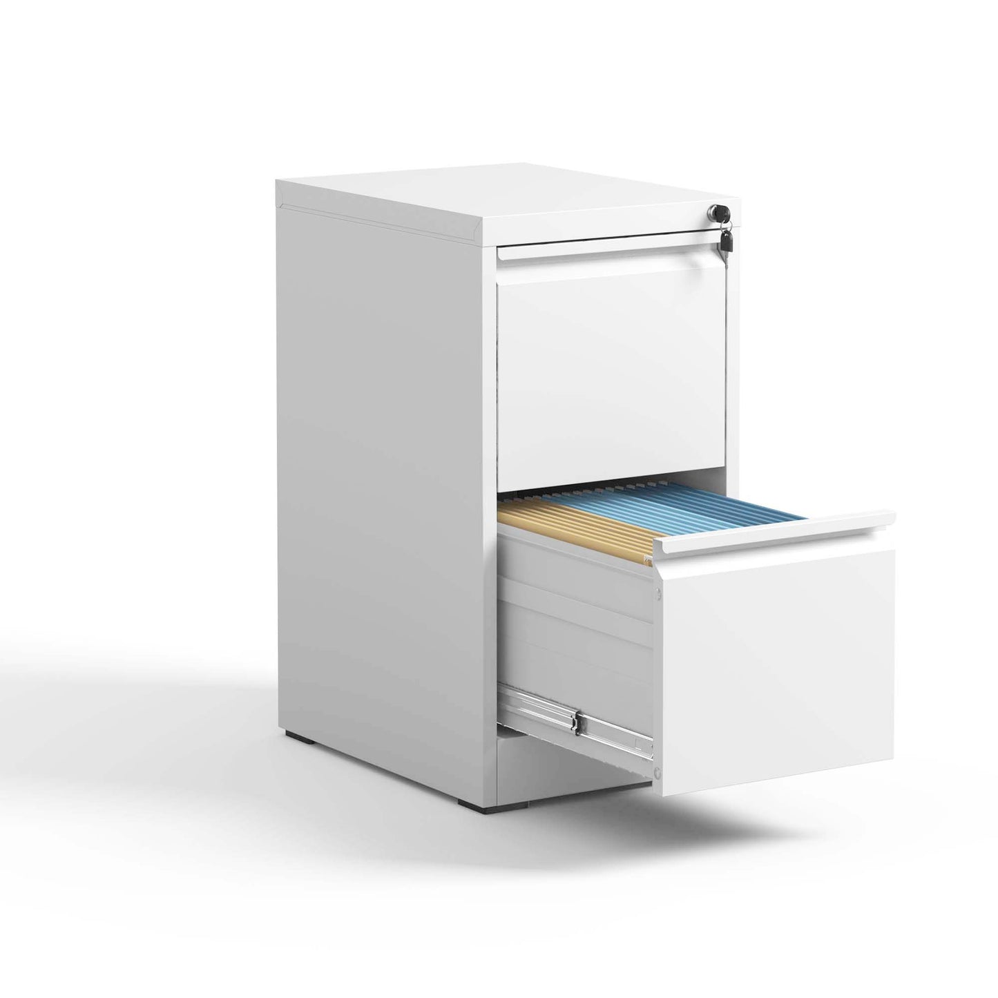 VIYET 28"H 2-Drawer Metal Vertical File Cabinet with Lock,Steel Filing Cabinet for Home Office, Fits A4/Legal/Letter Size