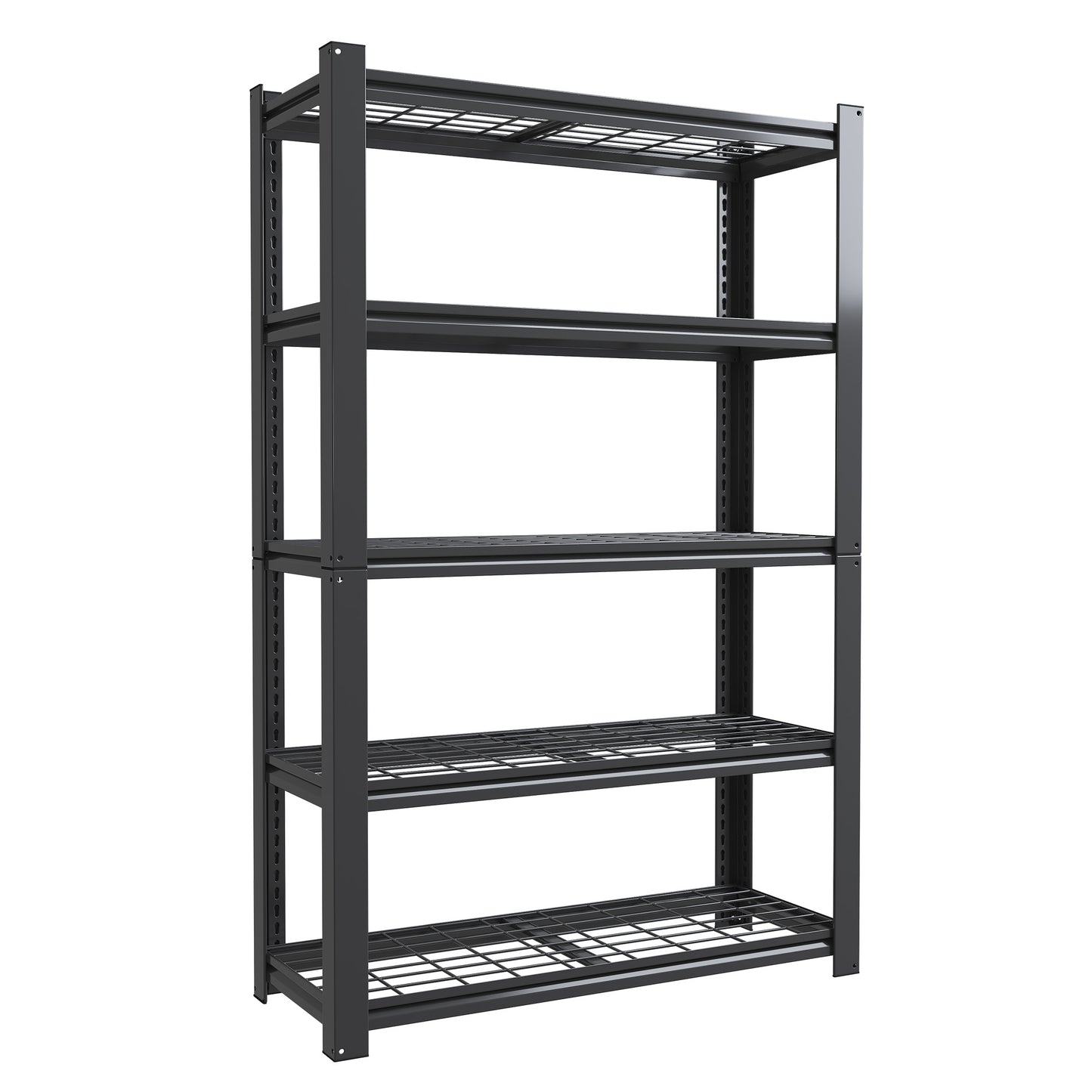 VIYET 72" Heavy Duty 5 Tier Mesh Metal Storage Shelves 2000LBS Industrial Garage Shelving Unit Adjustable Wire Rack
