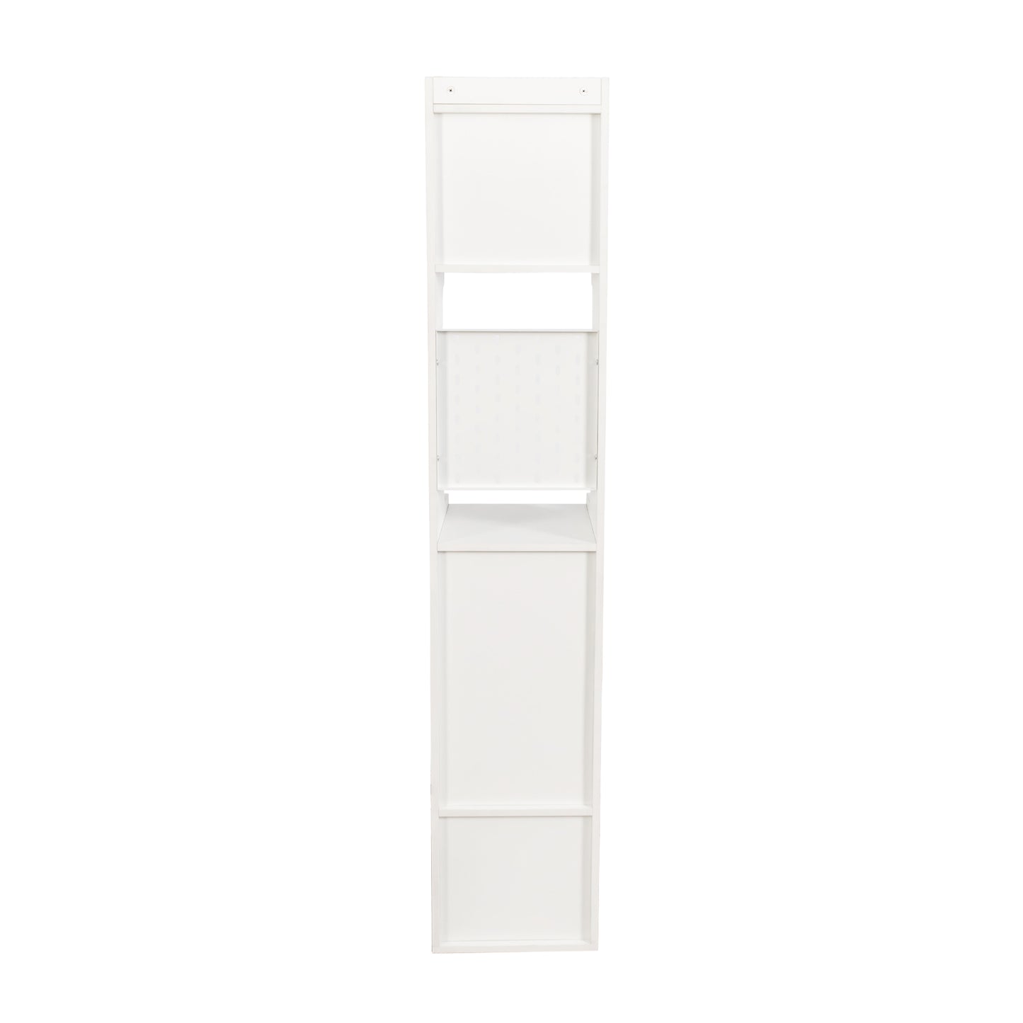 VIYET 71" Tall Narrow Storage Cabinet - White Particle Board+MDF, 1 Door & 2 Drawers, Kitchen Use
