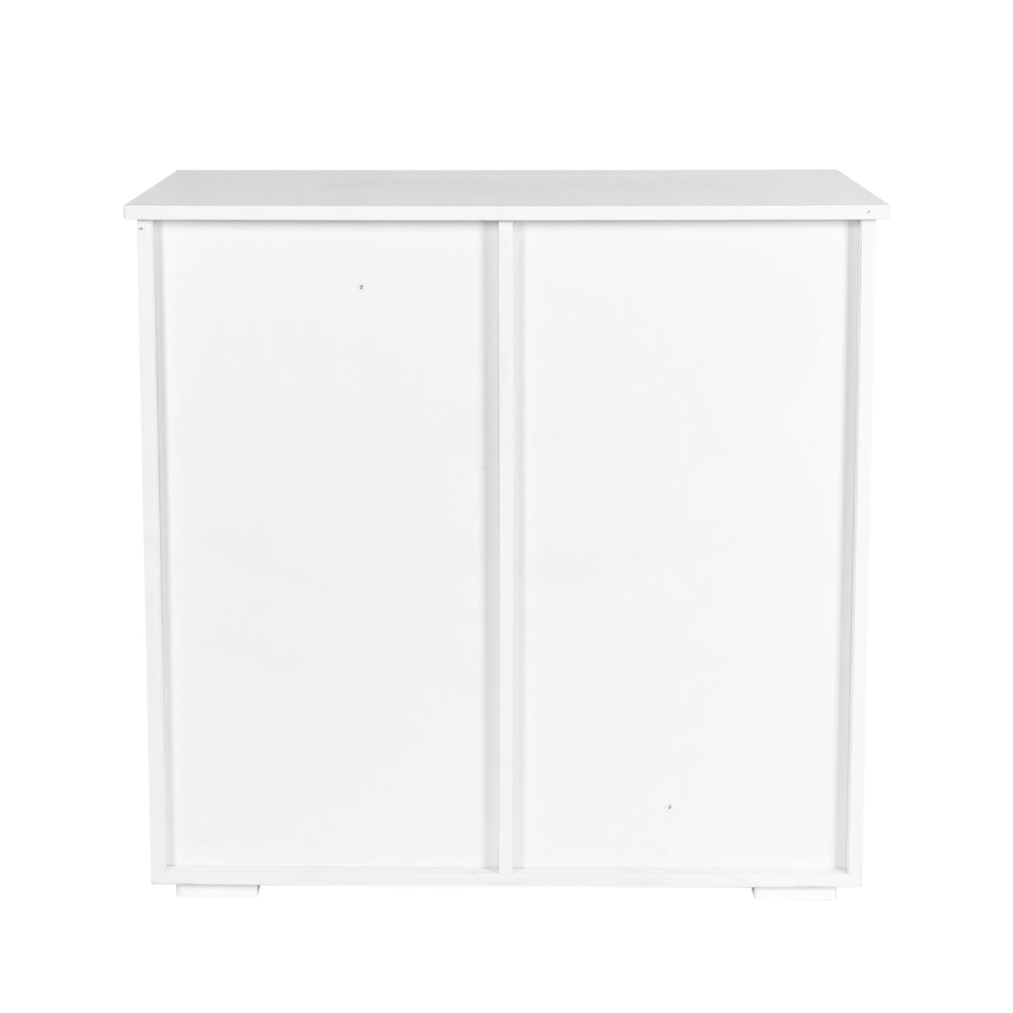 VIYET 30.3" Storage Cabinet, White Particle Board+MDF Storage Cabinet w/ 2 Removable Liner Bags (Light/Dark Sorting+Handles)