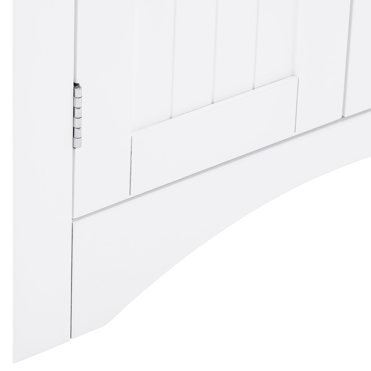 VIYET 32" Multifunctional Corner Cabinet - White MDF, Freestanding, Doors & Adjustable Shelves(Bathroom/Kitchen/Living Room Organizer)