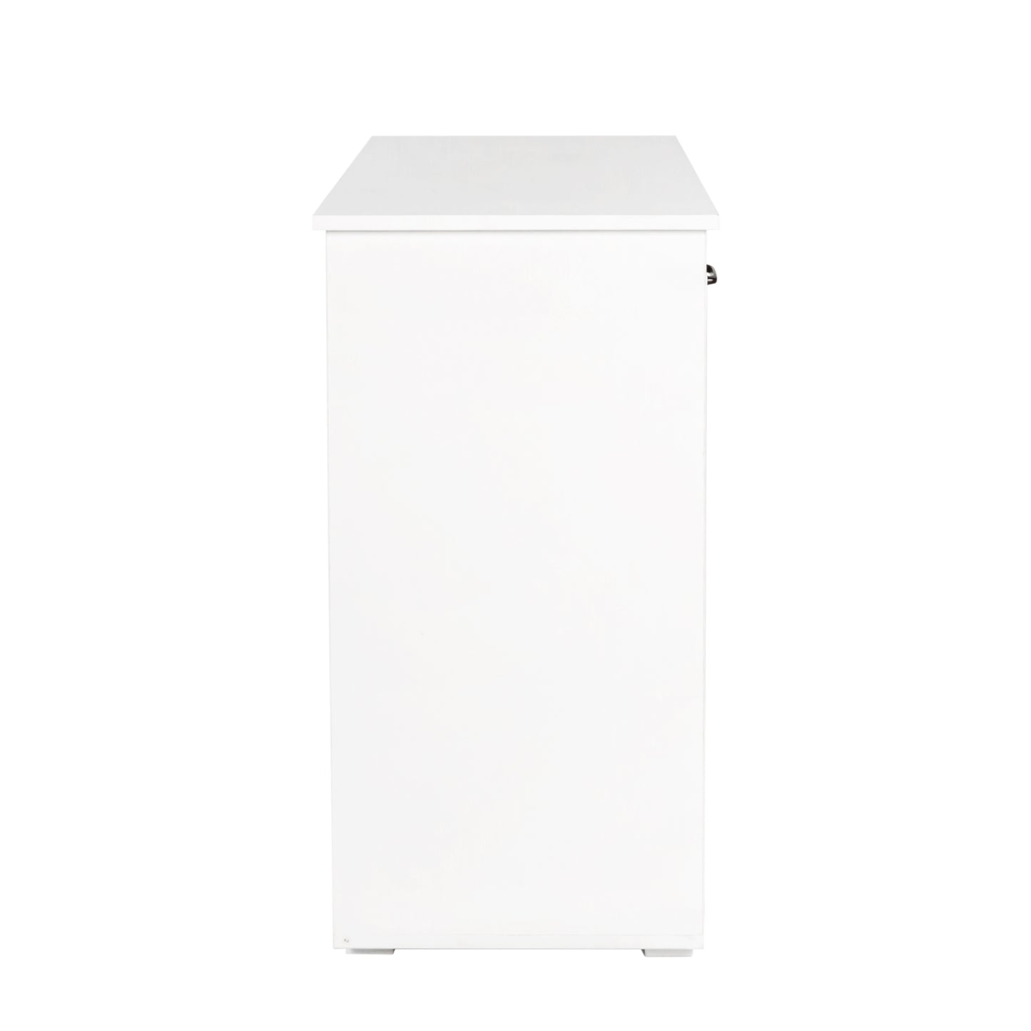 VIYET 30.3" Storage Cabinet, White Particle Board+MDF Storage Cabinet w/ 2 Removable Liner Bags (Light/Dark Sorting+Handles)