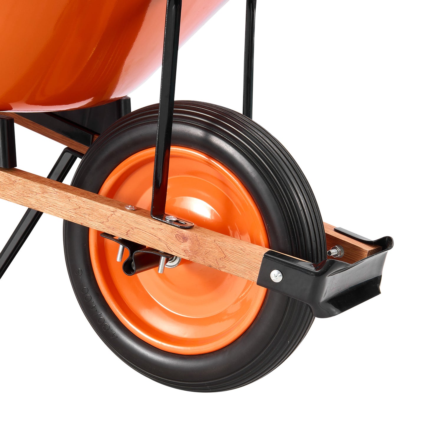 VIYET Wheelbarrow Cart 5 Cu. Ft. 265 Lbs Capacity, Heavy-Duty Garden Dump Cart with Metal Handle & 16" Wide Track Solid Foam Wheel, Utility Yard Cart for Lawn Farm Garden